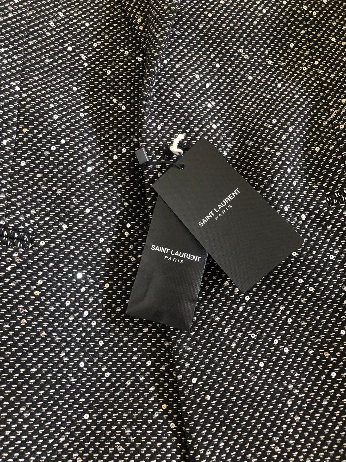 Saint Laurent Paris Saint Laurent 18FW Sequin Embellished Coat Size M / US 6-8 / IT 42-44 - 2 Thumbnail