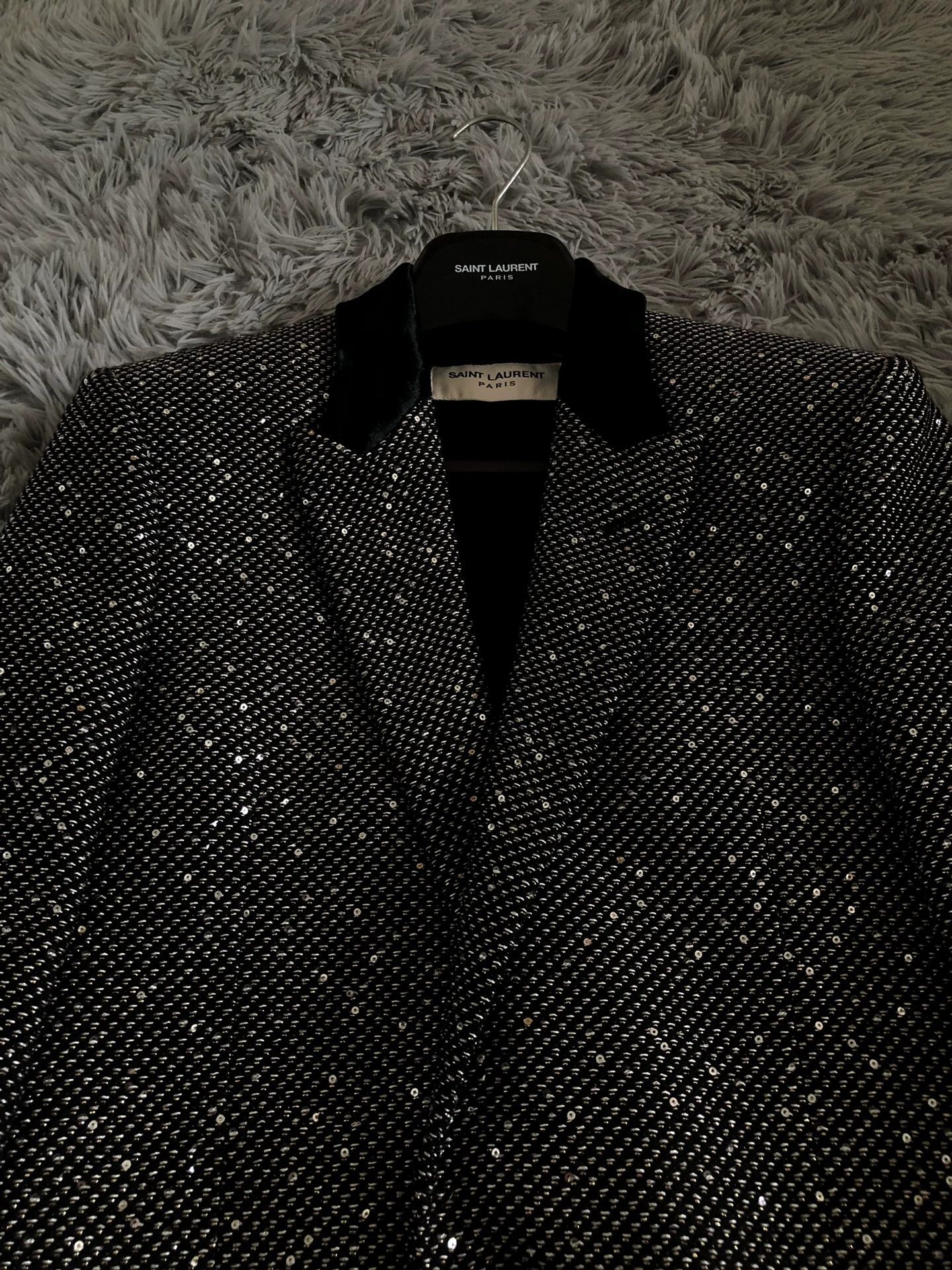 Saint Laurent Paris Saint Laurent 18FW Sequin Embellished Coat Size M / US 6-8 / IT 42-44 - 5 Thumbnail