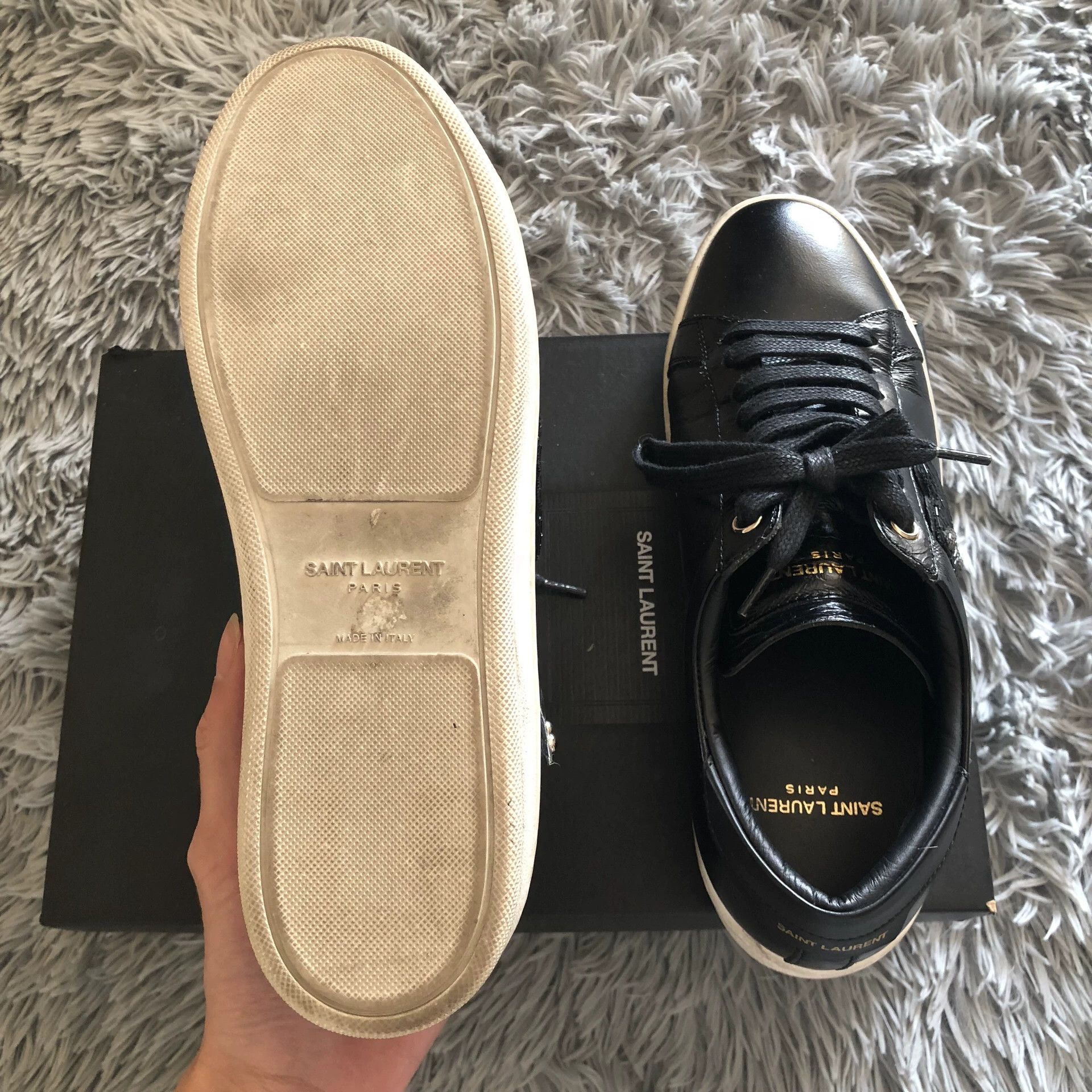 Saint Laurent Paris Saint Laurent Heart Lightning Embroidery Sneakers Size US 6 / IT 36 - 4 Thumbnail