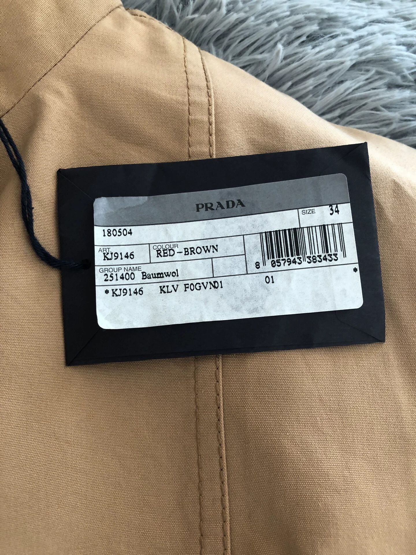 Prada Prada Khaki Collar Jacket Size XXS / US 00 / IT 34 - 3 Thumbnail