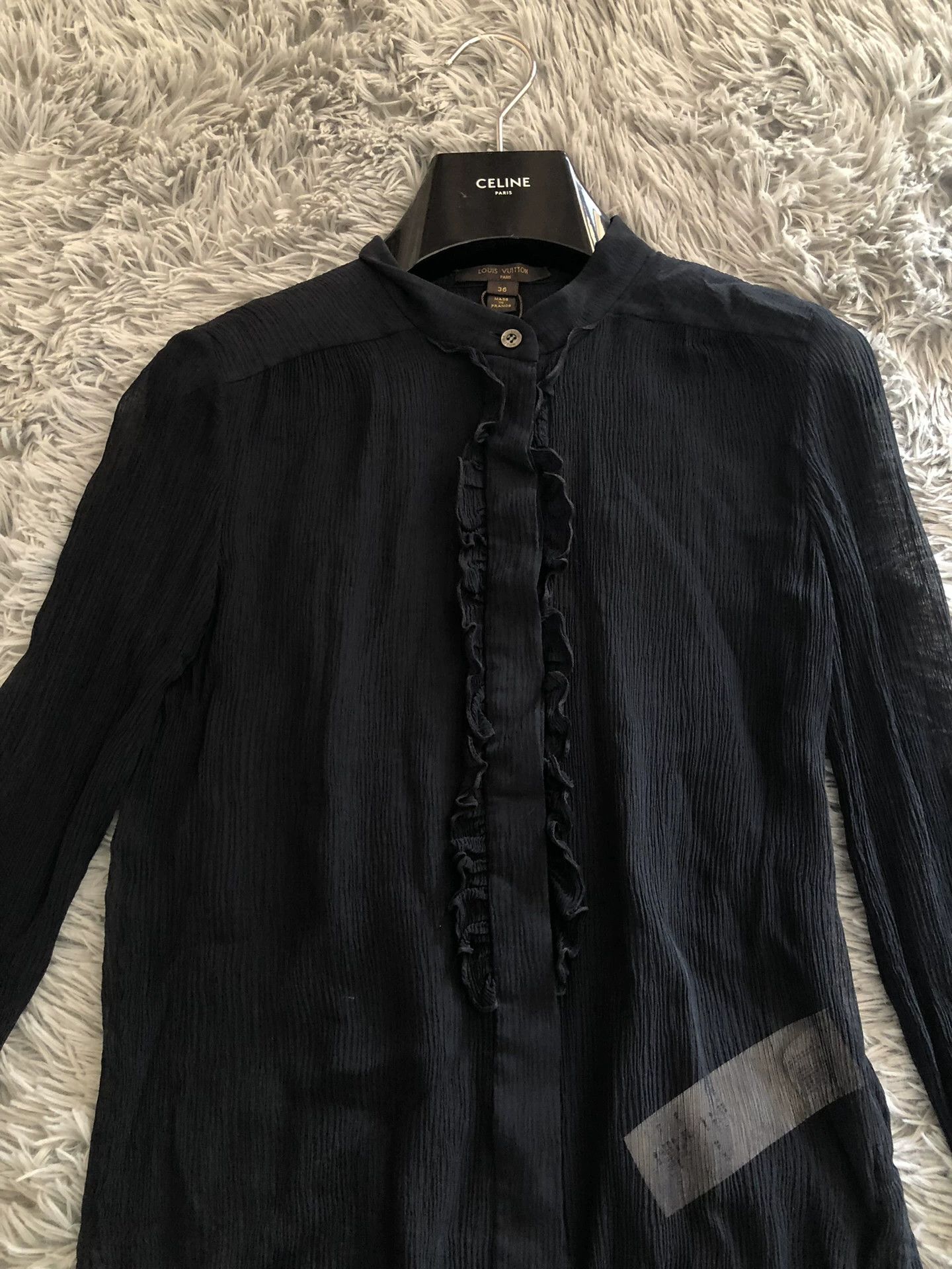 Louis Vuitton Louis Vuitton Silk Ruffle Pleated Blouse Size XS / US 0-2 / IT 36-38 - 2 Thumbnail