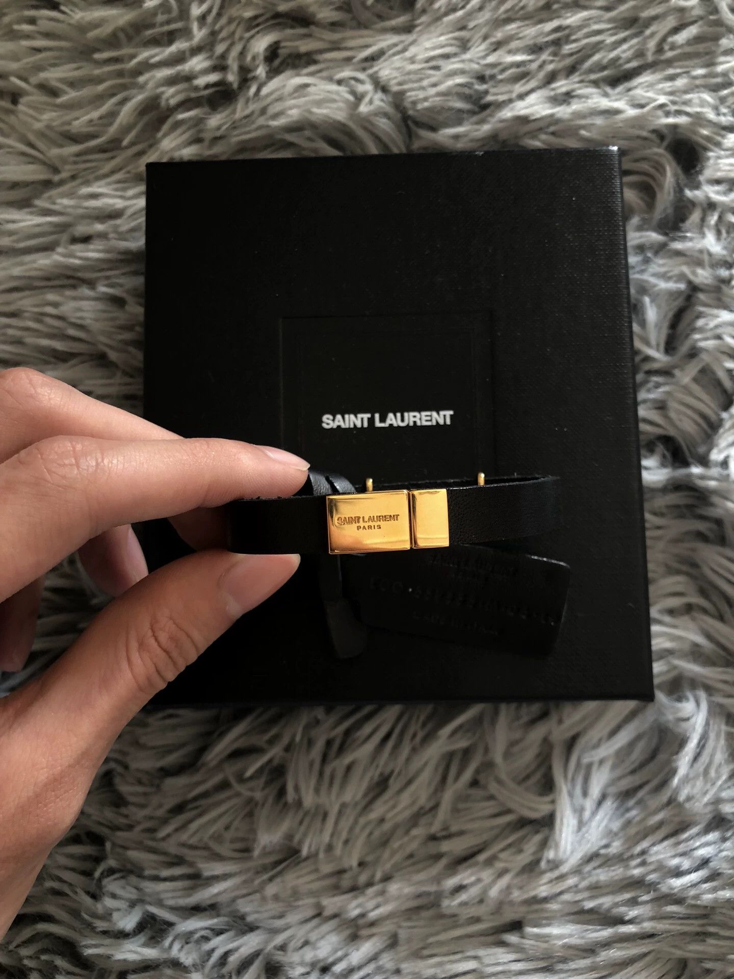 Saint Laurent Paris Saint Laurent Gold Logo Bracelet Size ONE SIZE - 2 Thumbnail