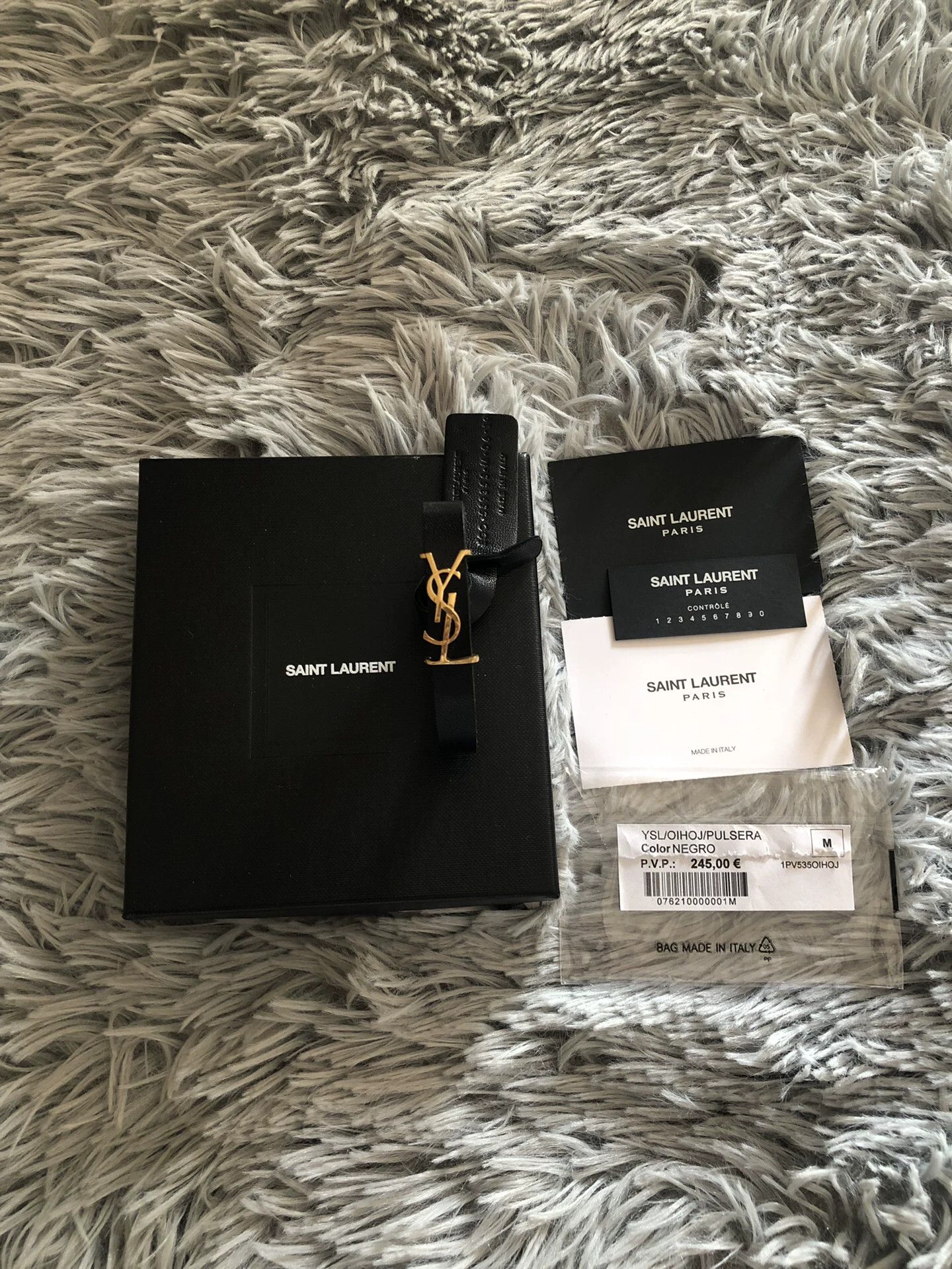 Saint Laurent Paris Saint Laurent Gold Logo Bracelet Size ONE SIZE - 3 Thumbnail