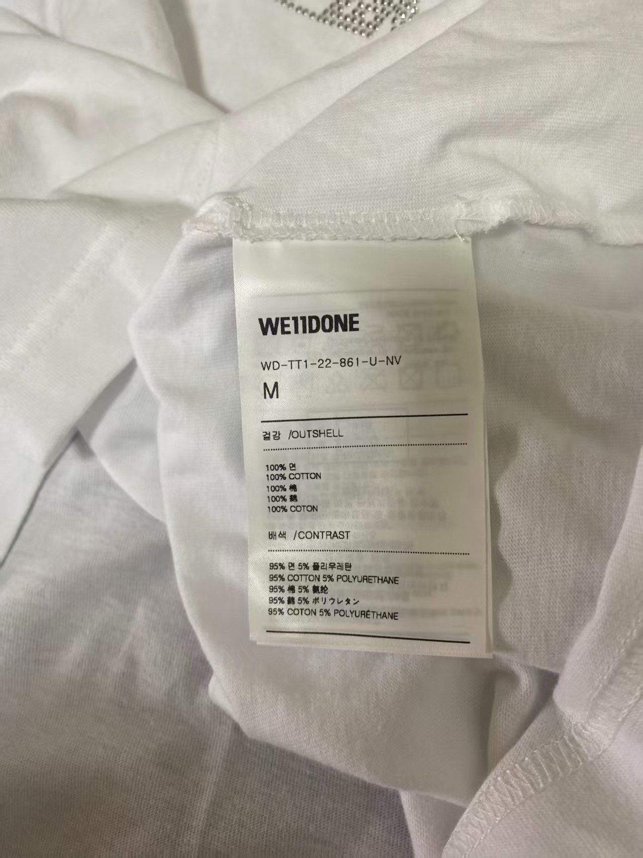WE11DONE we11done Solid Letter Crew Neck Tee Size US M / EU 48-50 / 2 - 5 Thumbnail