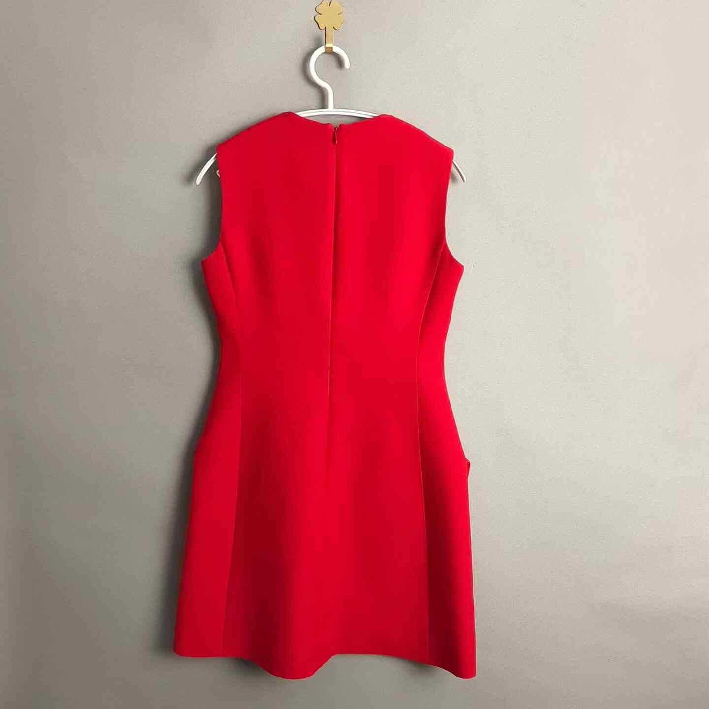 Dior Dior Red Waist-Tie Dress Size XXS / US 00 / IT 34 - 2 Thumbnail