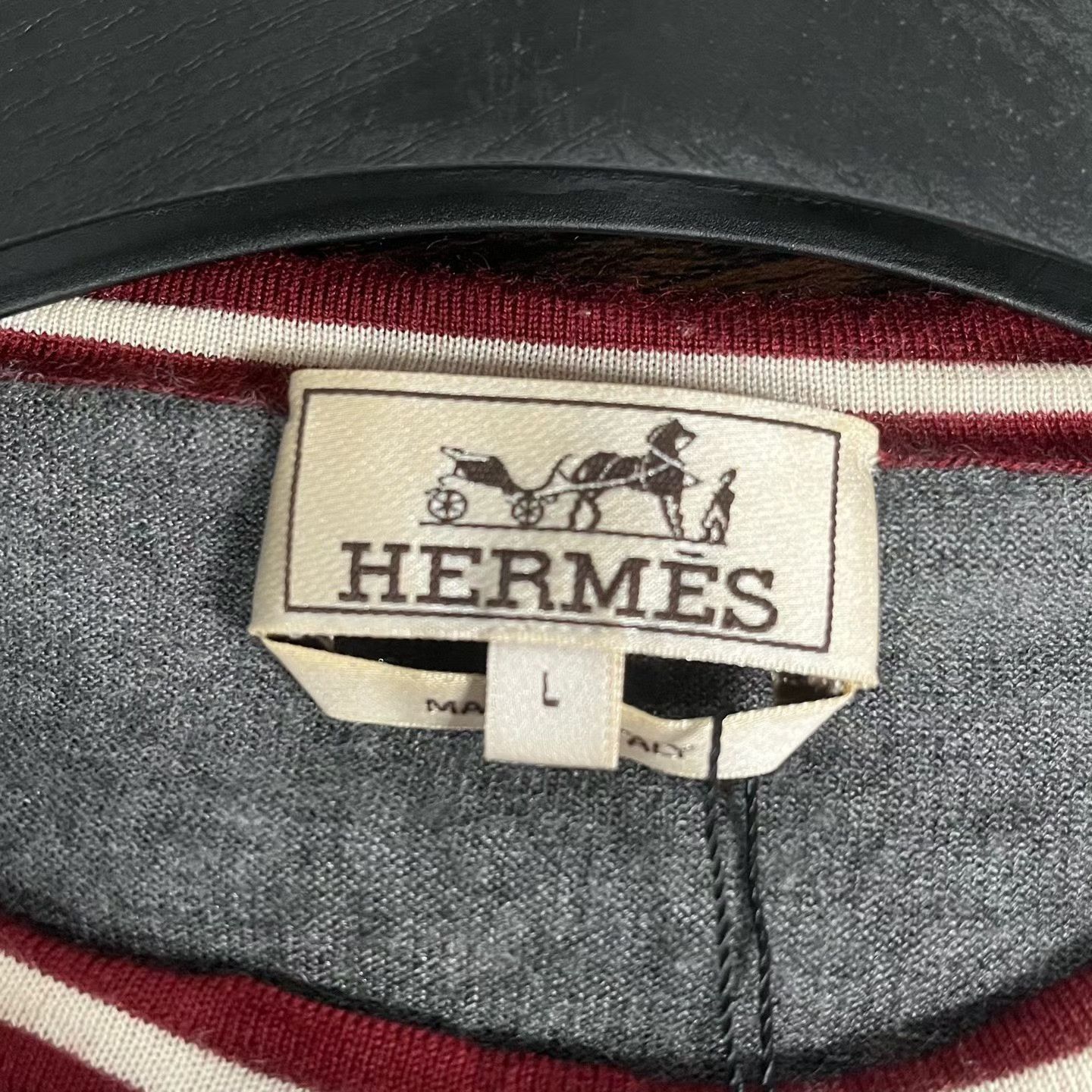 Hermes Hermes Gray Cashmere Sweater Size US L / EU 52-54 / 3 - 3 Thumbnail