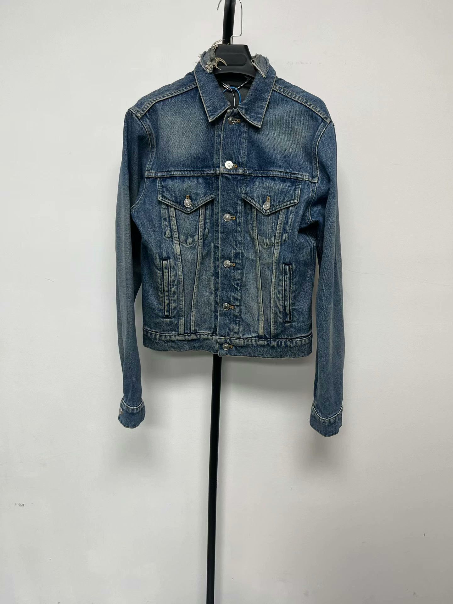 Balenciaga Balenciaga 2017 Distressed Coke Denim Jacket Size US S / EU 44-46 / 1 - 2 Thumbnail