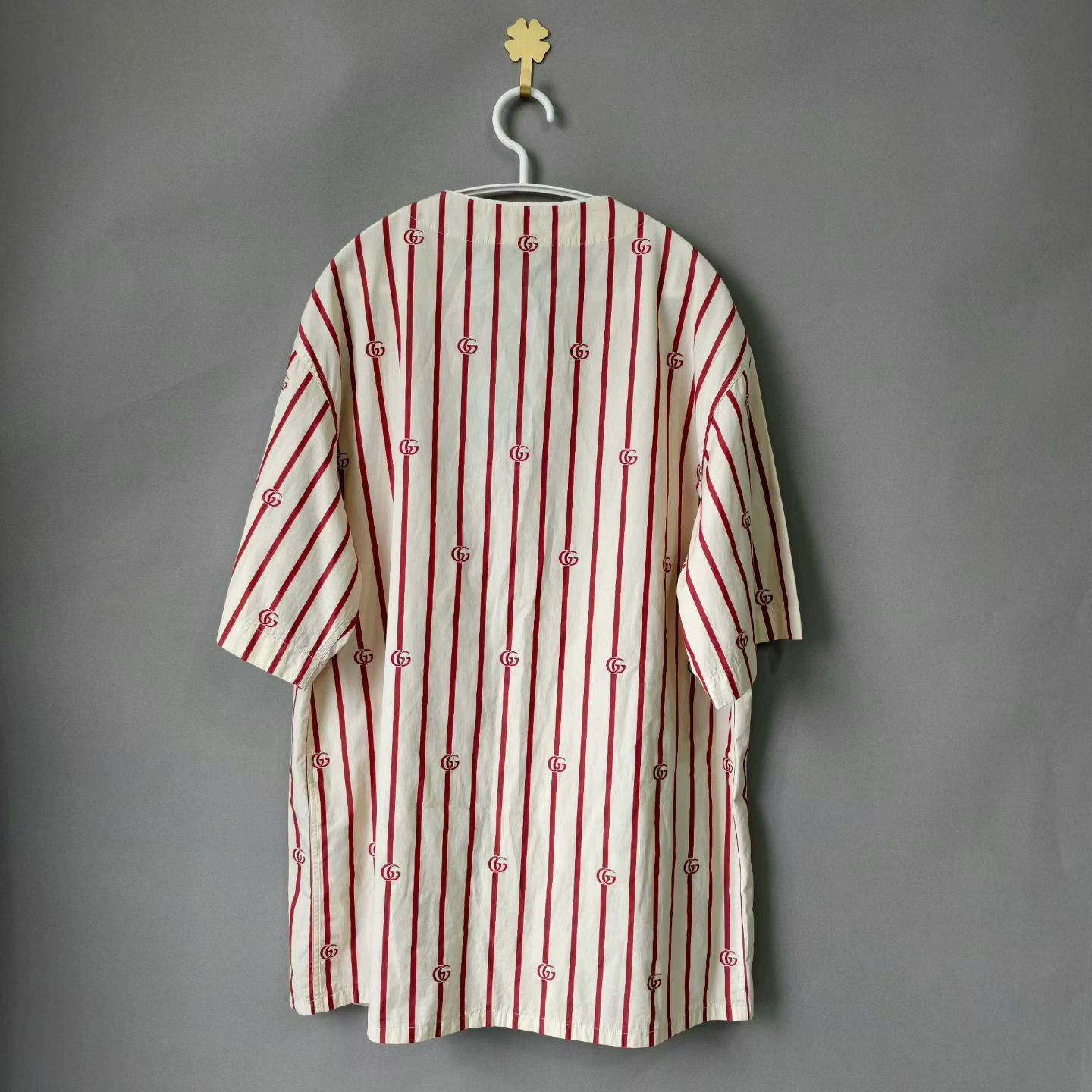Gucci Gucci New Stripe Baseball Short-Sleeve Shirt Size US S / EU 44-46 / 1 - 2 Thumbnail