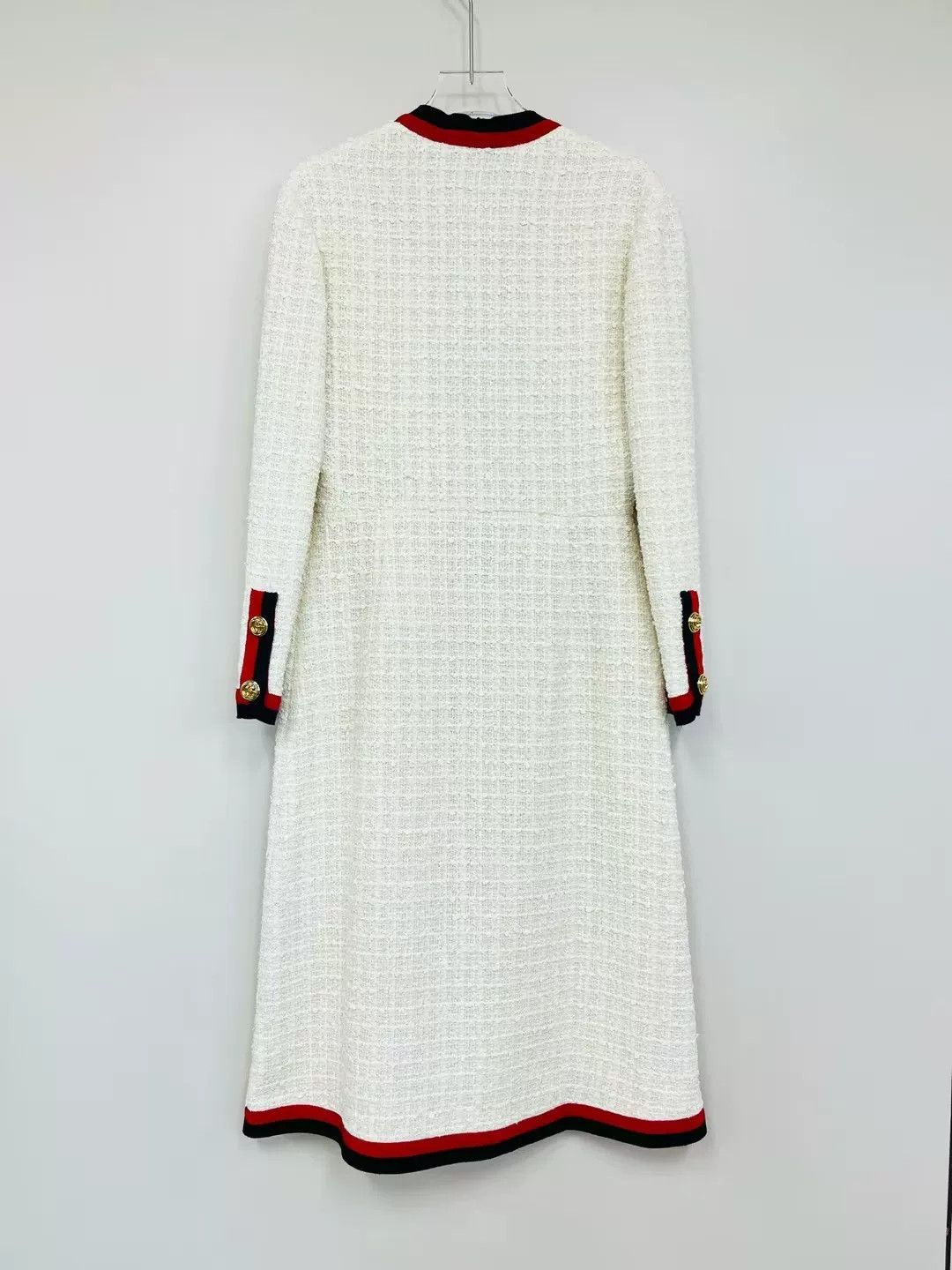 Gucci Gucci White Tweed A-Line Dress Cardigan Size S / US 4 / IT 40 - 2 Thumbnail