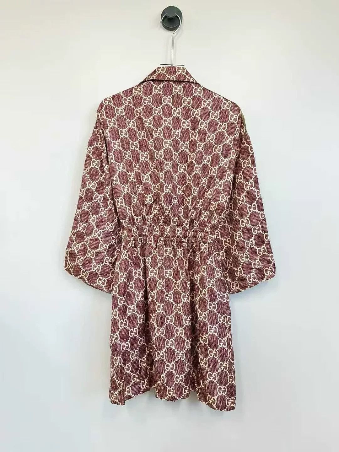 Gucci Gucci Double G Monogram Half-Zip Silk Dress Size XXS / US 00 / IT 34 - 2 Thumbnail