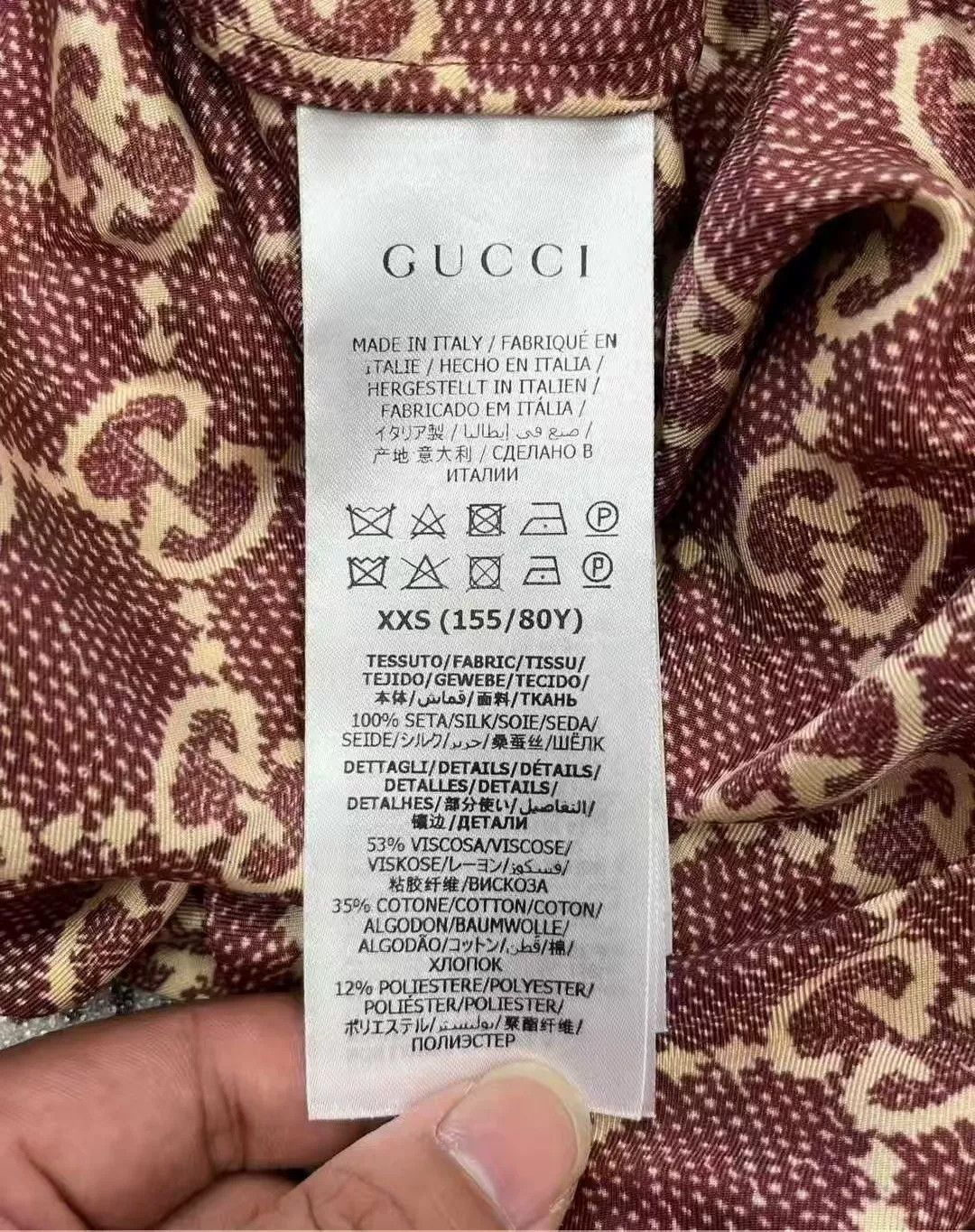 Gucci Gucci Double G Monogram Half-Zip Silk Dress Size XXS / US 00 / IT 34 - 4 Thumbnail