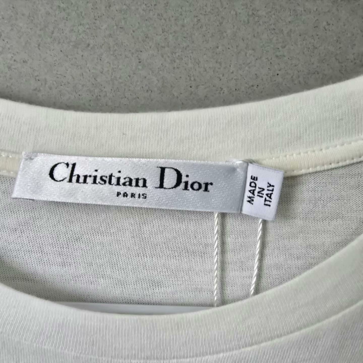 Dior Dior White Stripe Slogan T-Shirt Size XS / US 0-2 / IT 36-38 - 3 Thumbnail