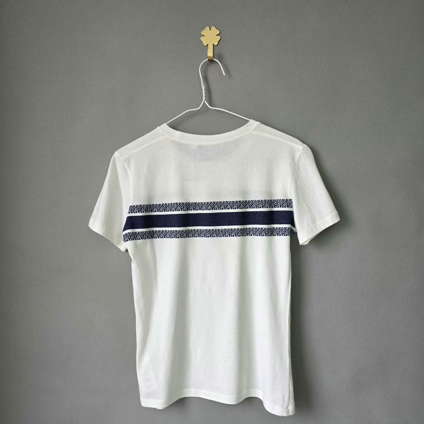 Dior Dior White Stripe Slogan T-Shirt Size XS / US 0-2 / IT 36-38 - 2 Thumbnail