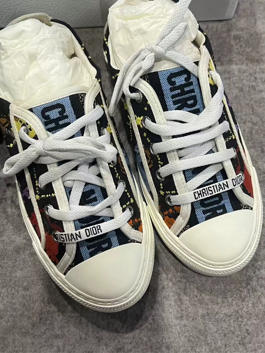 Dior Dior Floral Print Sneakers Size US 4 / IT 34 - 3 Thumbnail