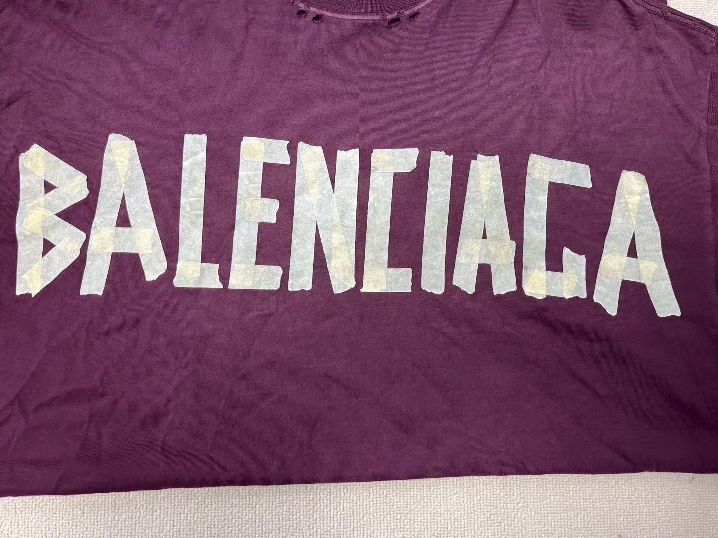 Balenciaga Balenciaga Tape Letter Crewneck Fitted T-Shirt Size US S / EU 44-46 / 1 - 3 Thumbnail