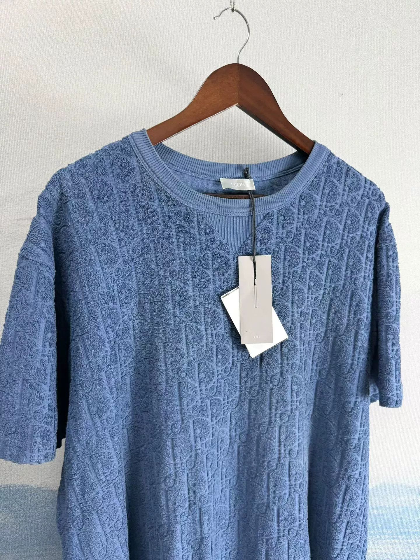 Dior Dior Blue Logo Print Towel Short Sleeve Size US XL / EU 56 / 4 - 2 Thumbnail