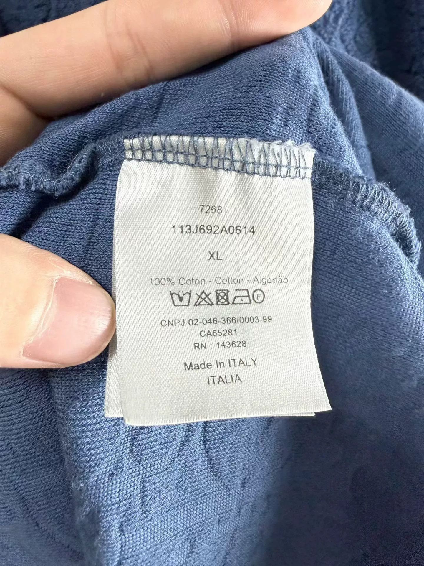 Dior Dior Blue Logo Print Towel Short Sleeve Size US XL / EU 56 / 4 - 4 Thumbnail