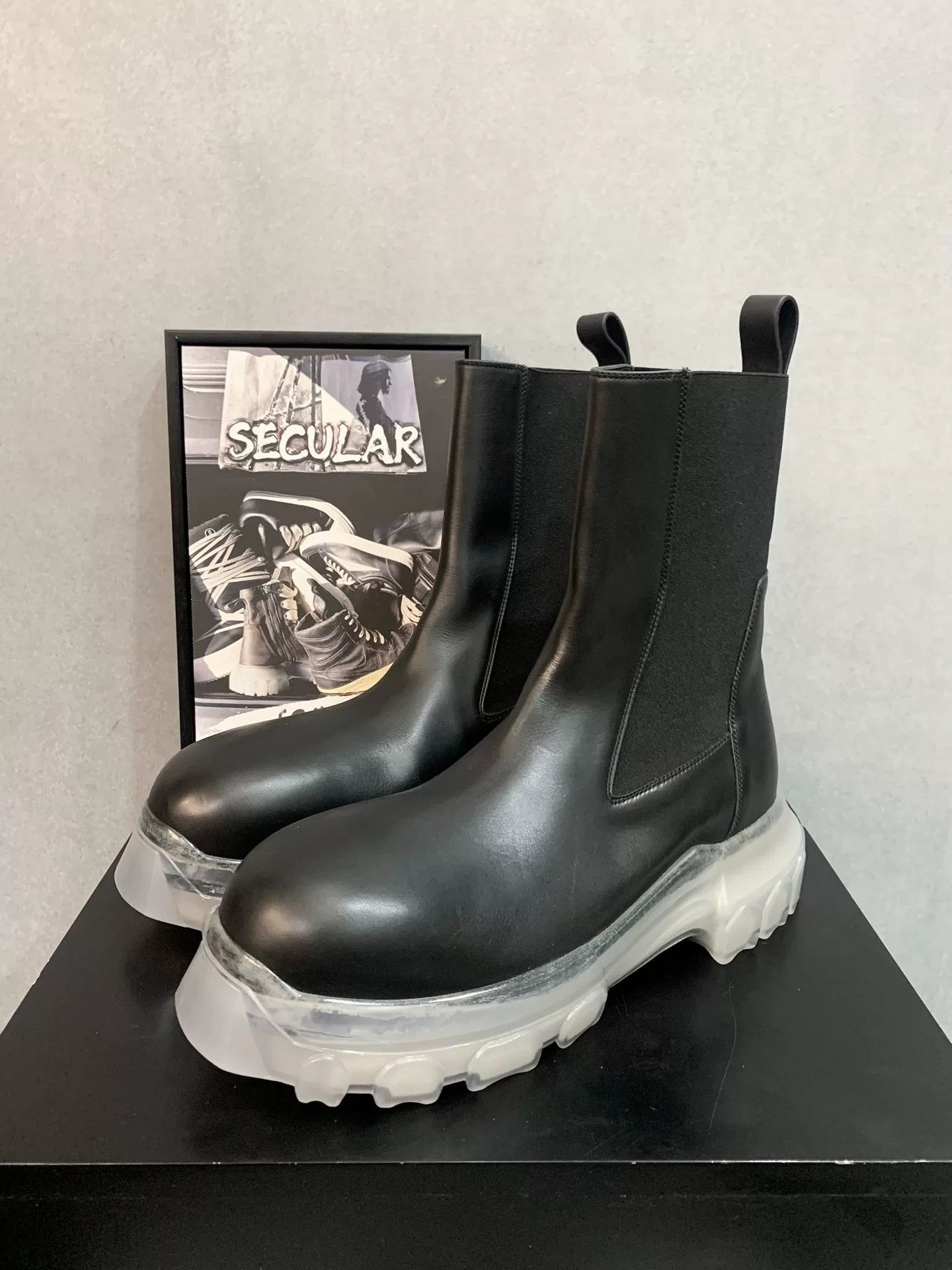 Rick Owens Rick Owens Tractor High-Top Leather Boots Size US 9 / EU 42 - 3 Thumbnail