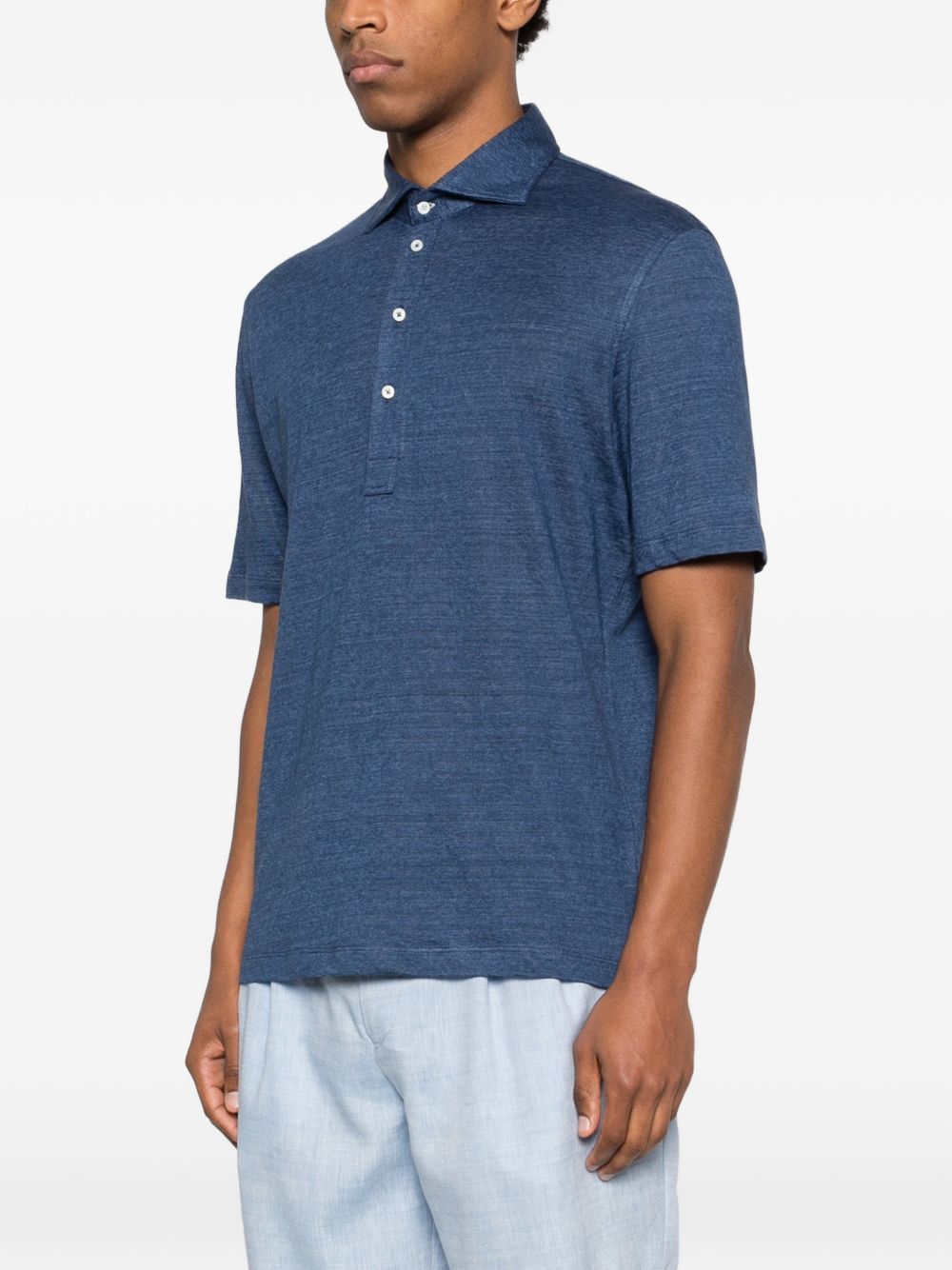 Brunello Cucinelli LINEN AND COTTON POLO SHIRT Size US M / EU 48-50 / 2 - 3 Thumbnail