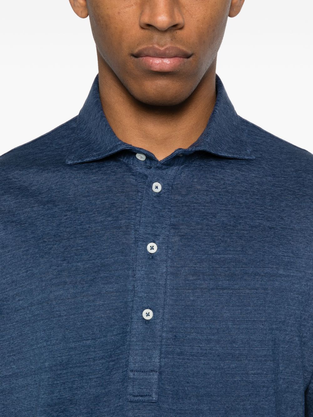 Brunello Cucinelli LINEN AND COTTON POLO SHIRT Size US M / EU 48-50 / 2 - 4 Thumbnail