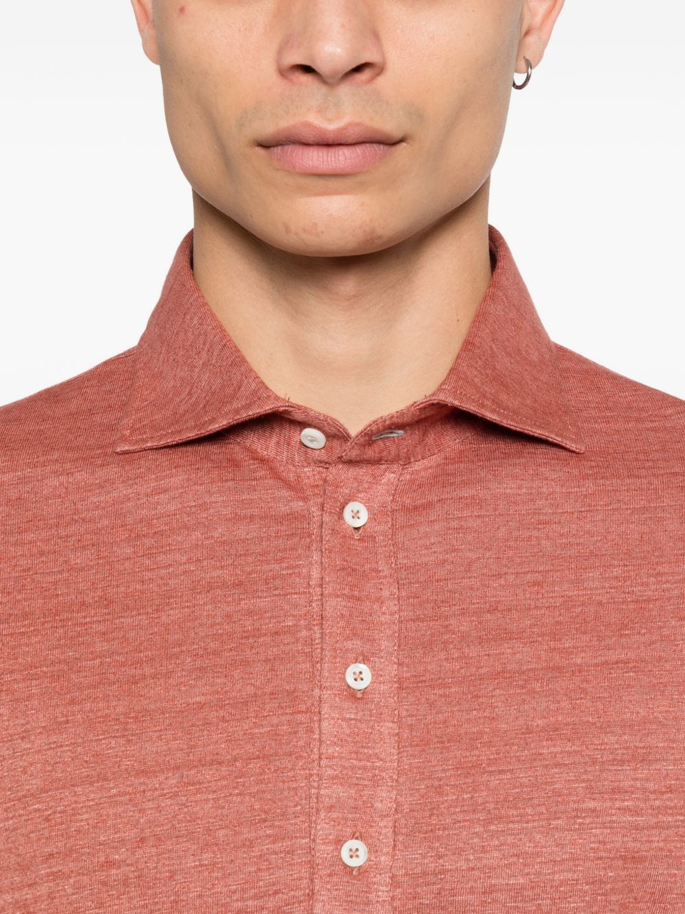 Brunello Cucinelli LINEN AND COTTON POLO SHIRT Size US S / EU 44-46 / 1 - 2 Thumbnail
