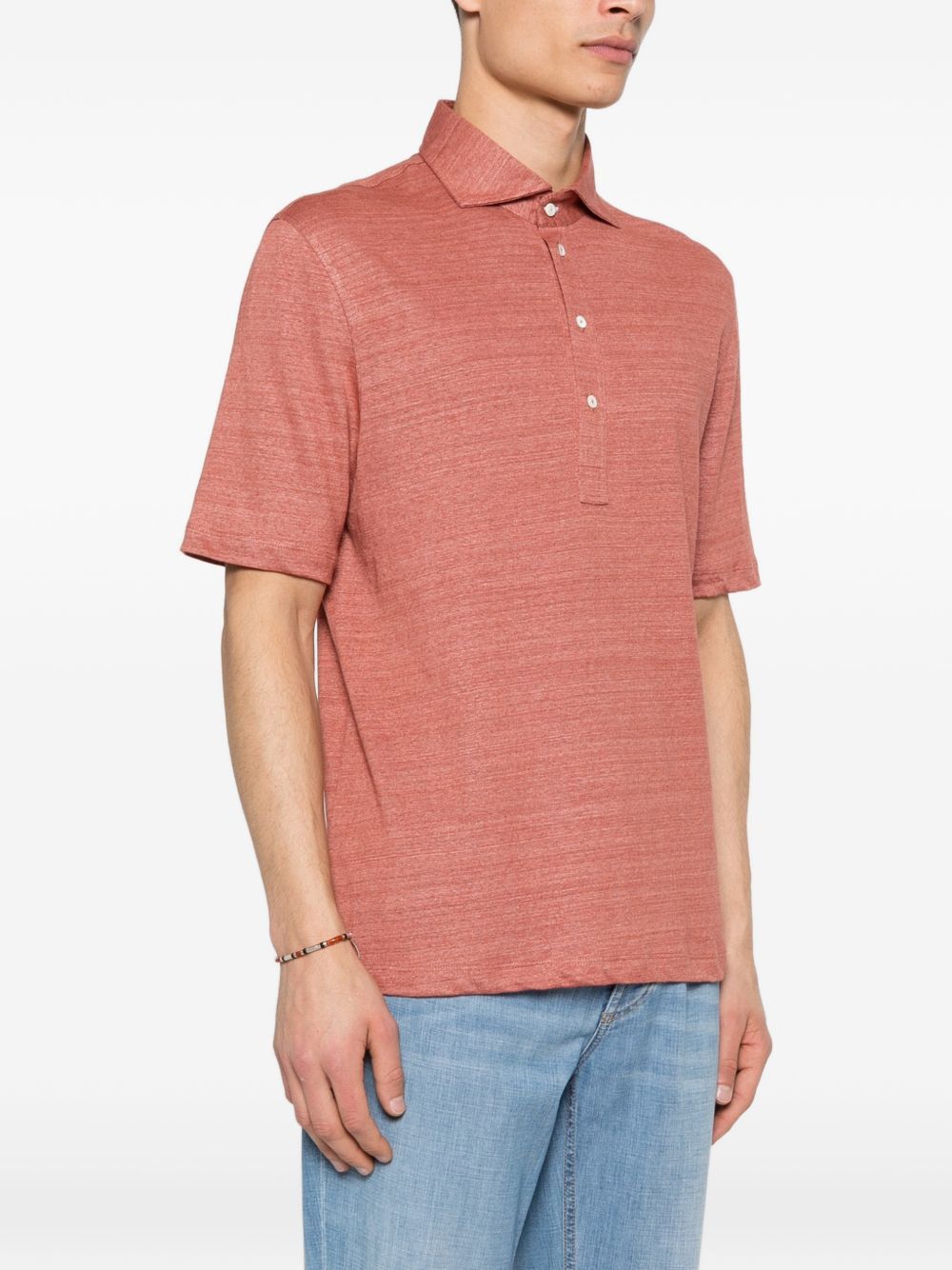 Brunello Cucinelli LINEN AND COTTON POLO SHIRT Size US S / EU 44-46 / 1 - 5 Thumbnail