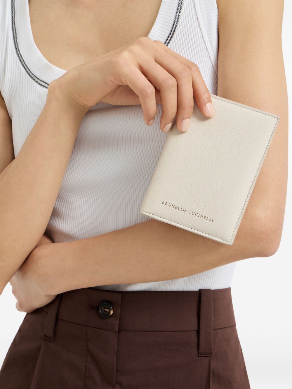 Brunello Cucinelli LEATHER PASSPORT CASE Size ONE SIZE - 2 Thumbnail