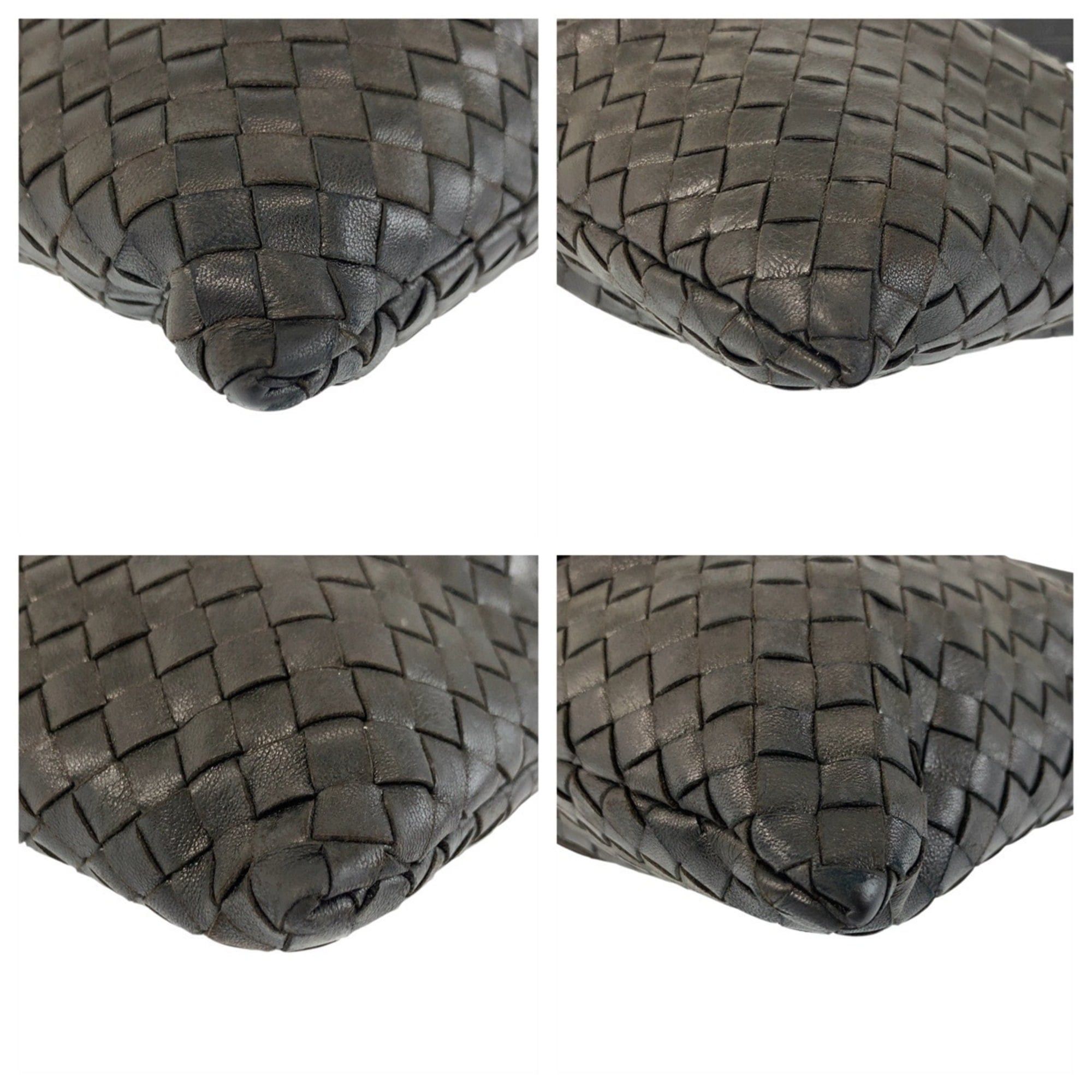 Bottega Veneta BOTTEGA VENETA Intrecciato Black Leather Shoulder Bag for Women, 9G00027486G917 Size ONE SIZE - 4 Thumbnail