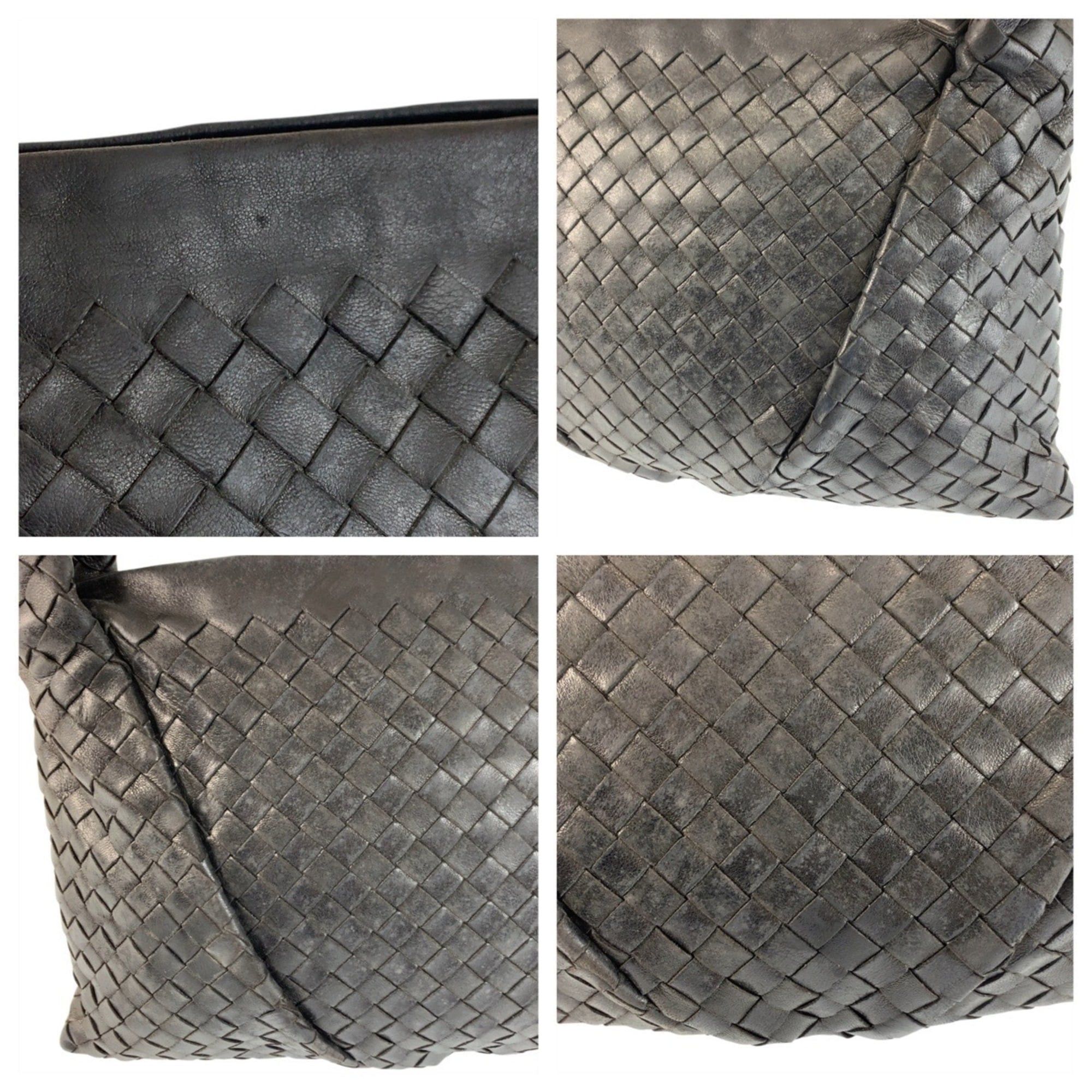 Bottega Veneta BOTTEGA VENETA Intrecciato Black Leather Shoulder Bag for Women, 9G00027486G917 Size ONE SIZE - 5 Thumbnail