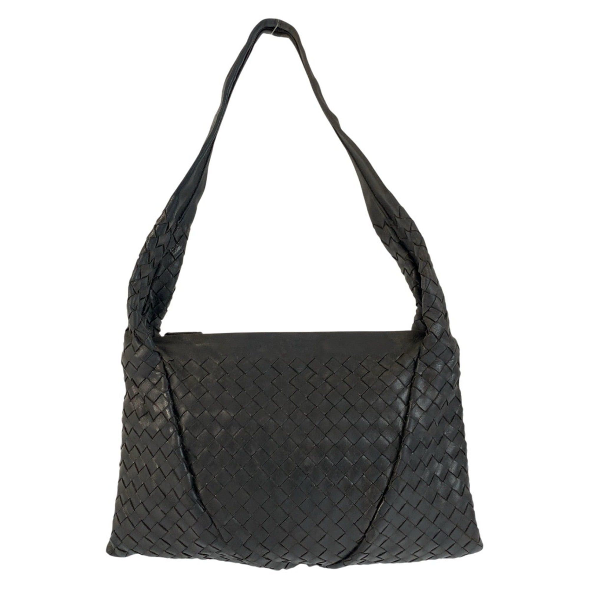 Bottega Veneta BOTTEGA VENETA Intrecciato Black Leather Shoulder Bag for Women, 9G00027486G917 Size ONE SIZE - 2 Thumbnail