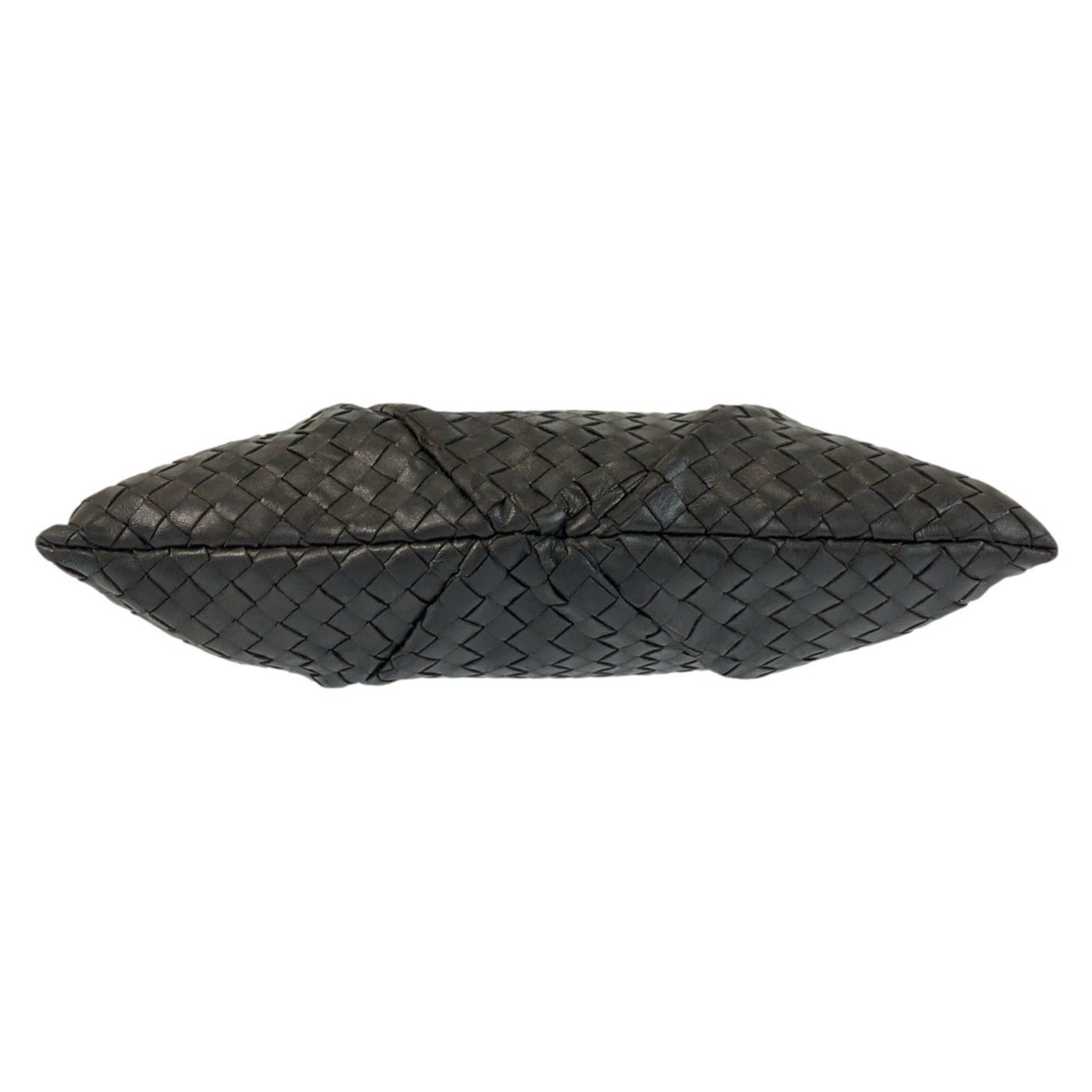 Bottega Veneta BOTTEGA VENETA Intrecciato Black Leather Shoulder Bag for Women, 9G00027486G917 Size ONE SIZE - 10 Thumbnail