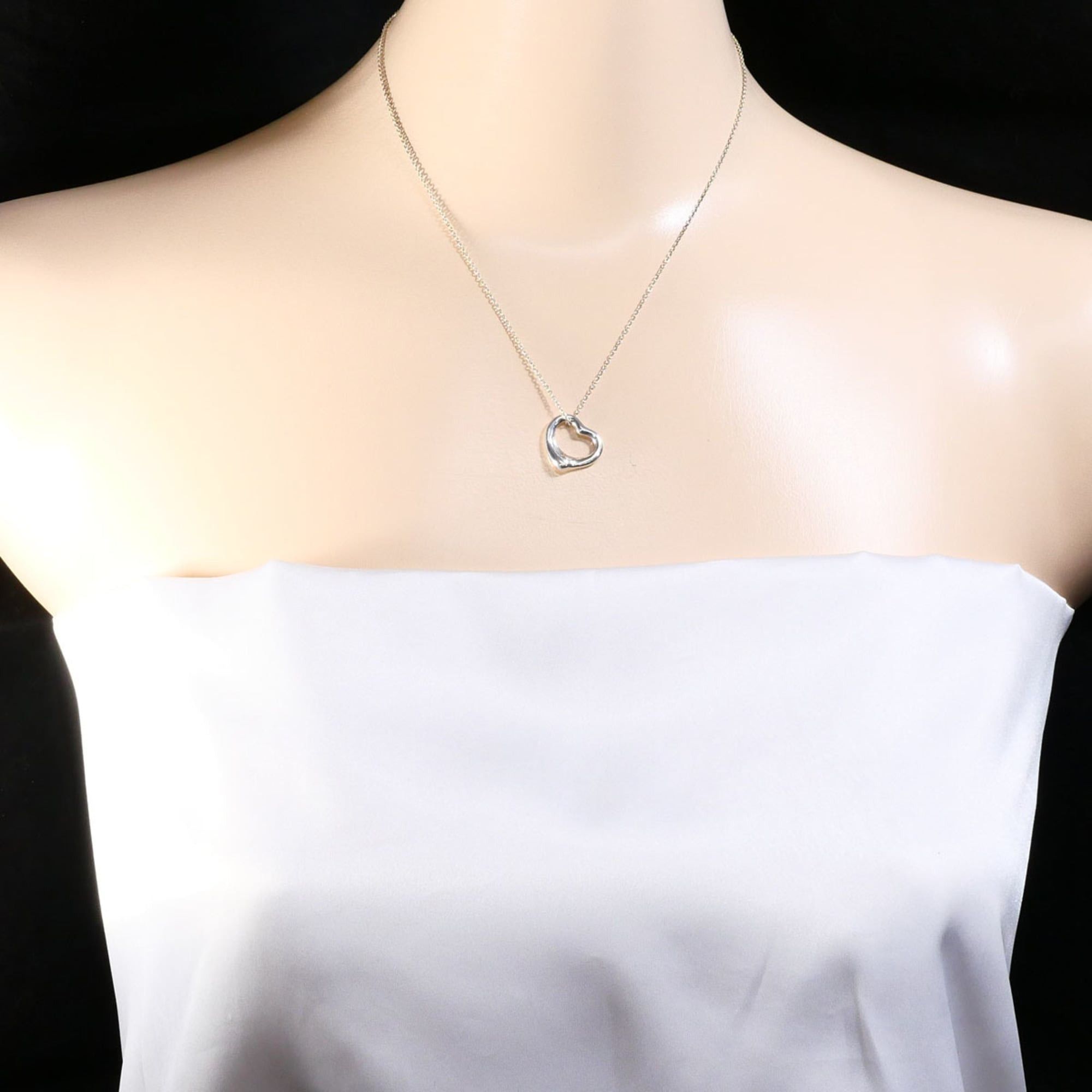 Tiffany & Co. Tiffany & Co. Open Heart Sterling Silver Necklace, Approx. 16.5 inches (41cm), Total Weight: 2.8g. Free Shipping, Like New, Gift Wrapping Available. Size ONE SIZE - 6 Thumbnail