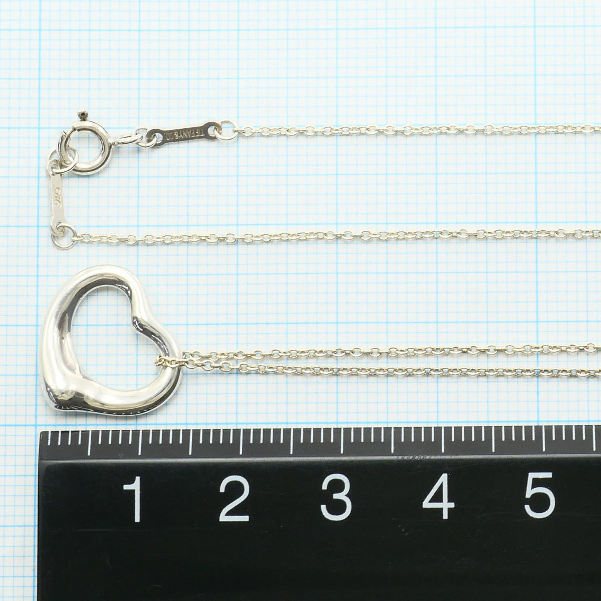 Tiffany & Co. Tiffany & Co. Open Heart Sterling Silver Necklace, Approx. 16.5 inches (41cm), Total Weight: 2.8g. Free Shipping, Like New, Gift Wrapping Available. Size ONE SIZE - 5 Thumbnail