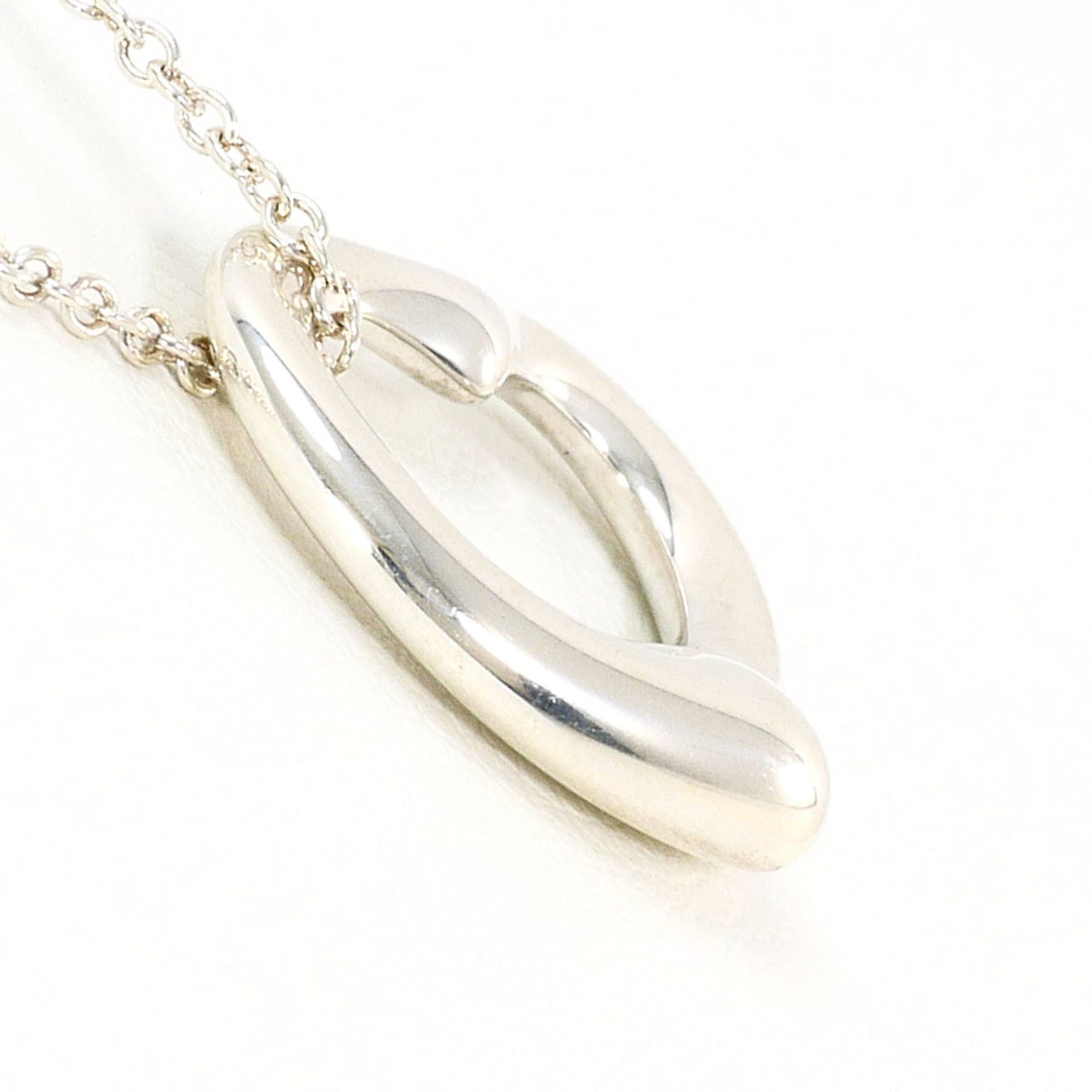 Tiffany & Co. Tiffany & Co. Open Heart Sterling Silver Necklace, Approx. 16.5 inches (41cm), Total Weight: 3.3g. Free Shipping, Like New, Gift Wrapping Available. Size ONE SIZE - 2 Thumbnail