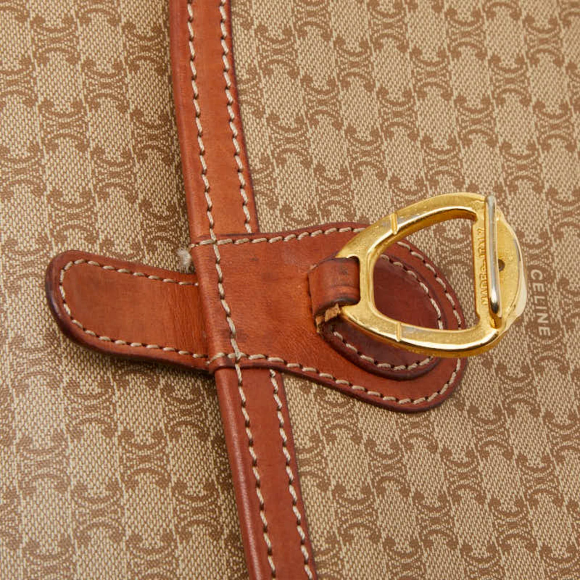 Celine Celine Macadam Crossbody Shoulder Bag in Beige and Brown Leather for Women Size ONE SIZE - 8 Thumbnail