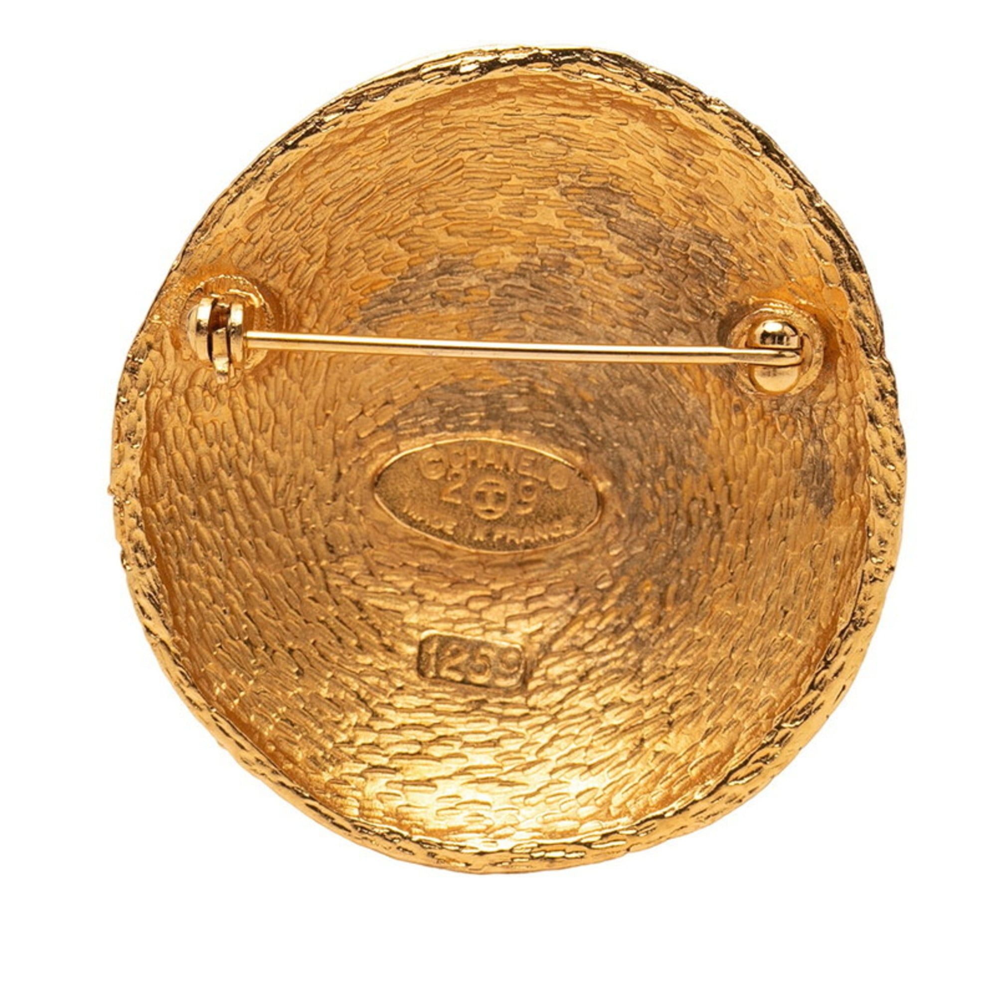 Chanel CHANEL Coco Mark Vintage Braided Brooch, Gold Plated, Women's Size ONE SIZE - 2 Thumbnail