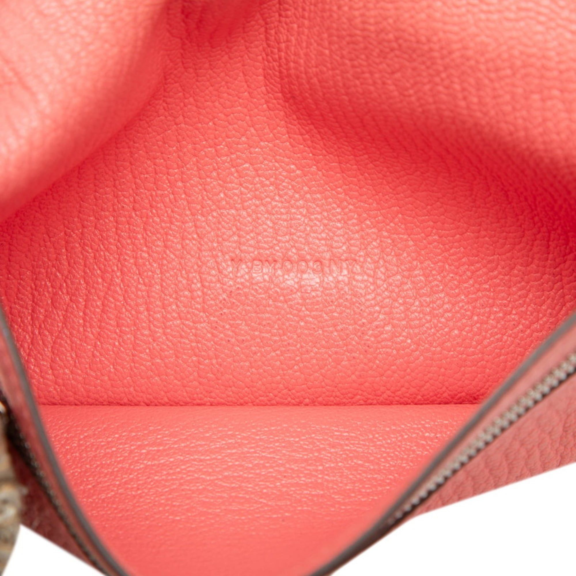 Hermes Hermès Bearn Souffle Long Wallet, Pink, Flamingo Design, Silver Hardware, Chevre Leather, Women's, HERMES Size ONE SIZE - 5 Thumbnail