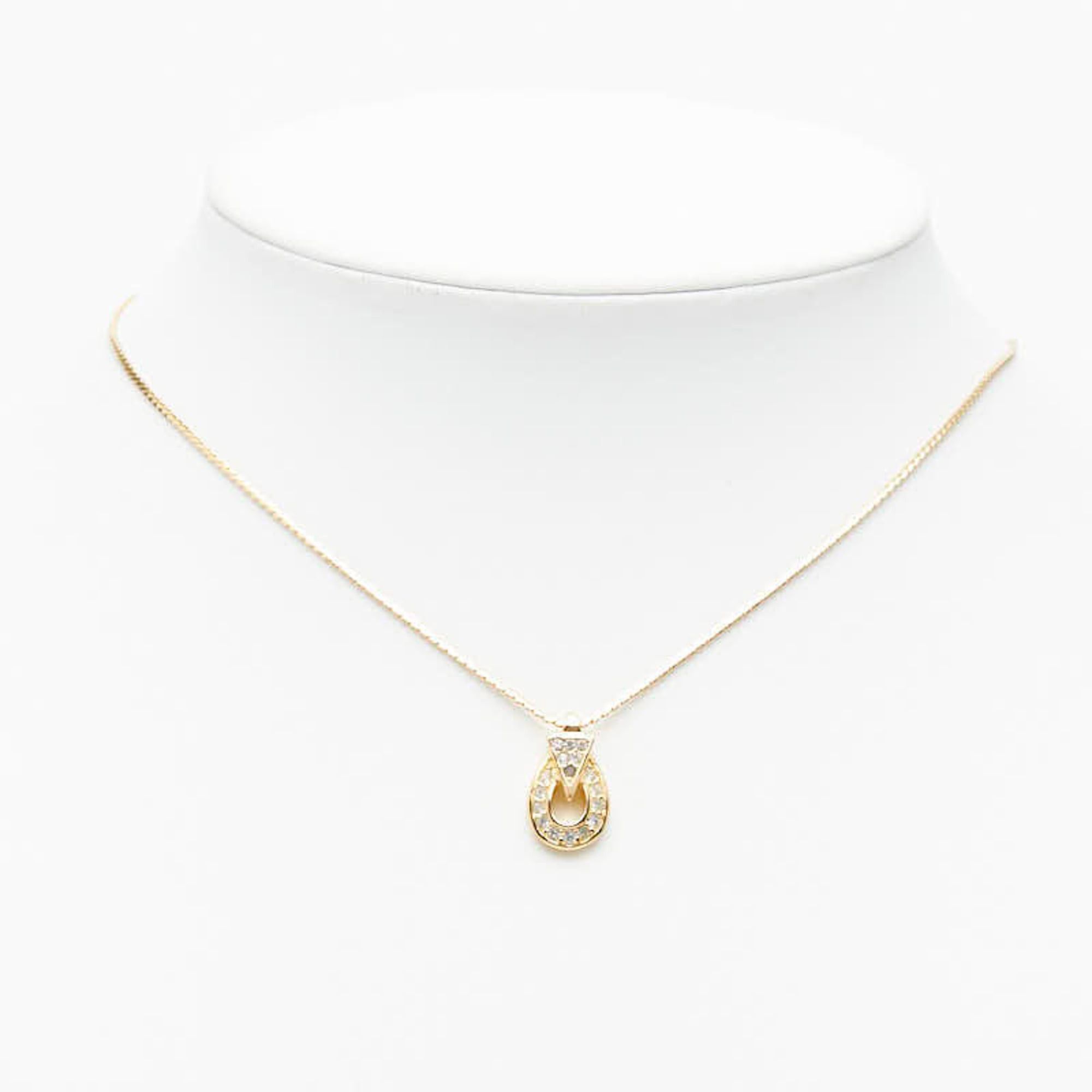 Dior Christian Dior Dior CD logo necklace in gold with plated rhinestones for women. Size ONE SIZE - 7 Thumbnail