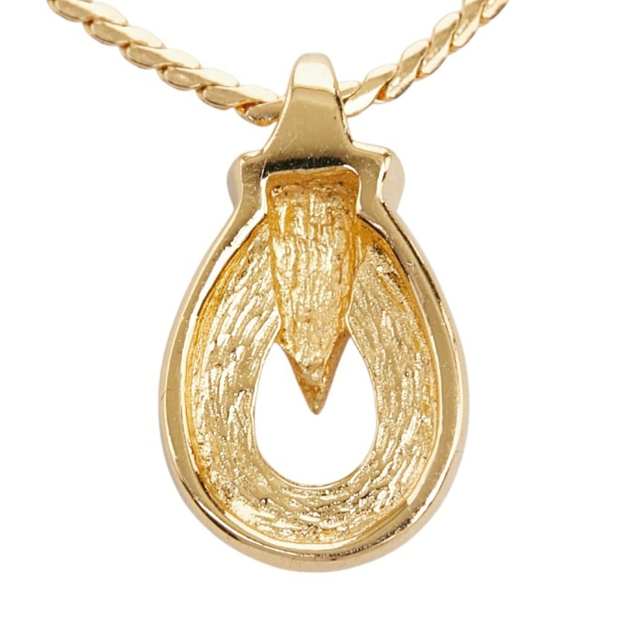 Dior Christian Dior Dior CD logo necklace in gold with plated rhinestones for women. Size ONE SIZE - 3 Thumbnail