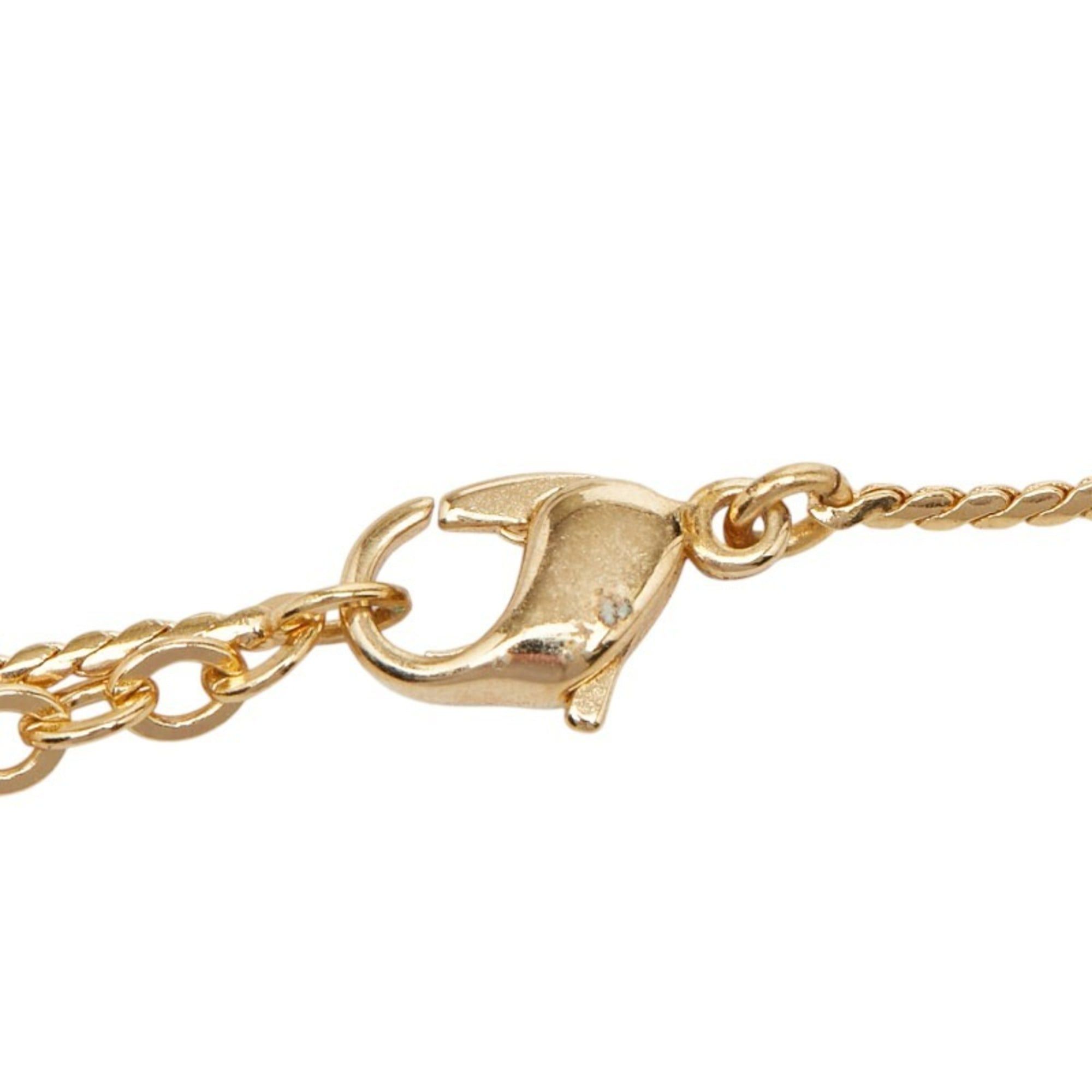 Dior Christian Dior Dior CD logo necklace in gold with plated rhinestones for women. Size ONE SIZE - 5 Thumbnail