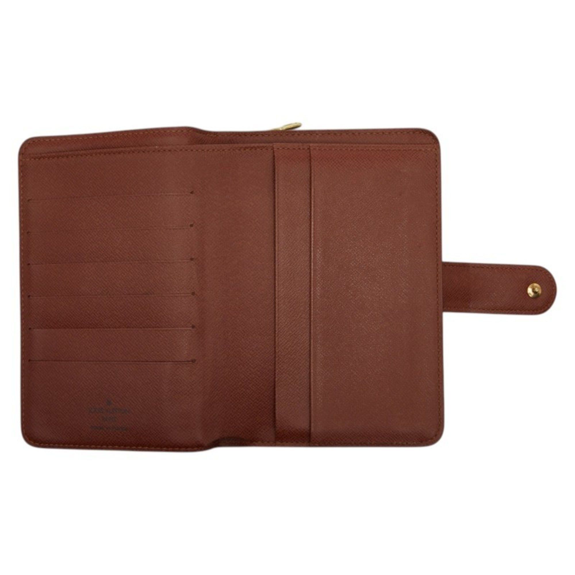 Louis Vuitton Louis Vuitton Monogram Porte Papier Bifold Wallet M61207 Brown Leather Women's LOUIS VUITTON Size ONE SIZE - 10 Thumbnail