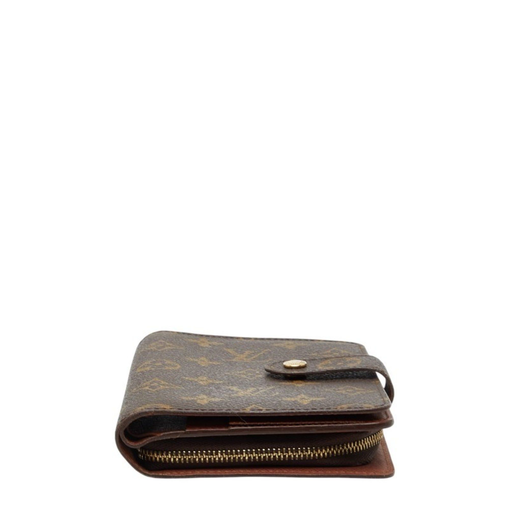 Louis Vuitton Louis Vuitton Monogram Porte Papier Bifold Wallet M61207 Brown Leather Women's LOUIS VUITTON Size ONE SIZE - 3 Thumbnail