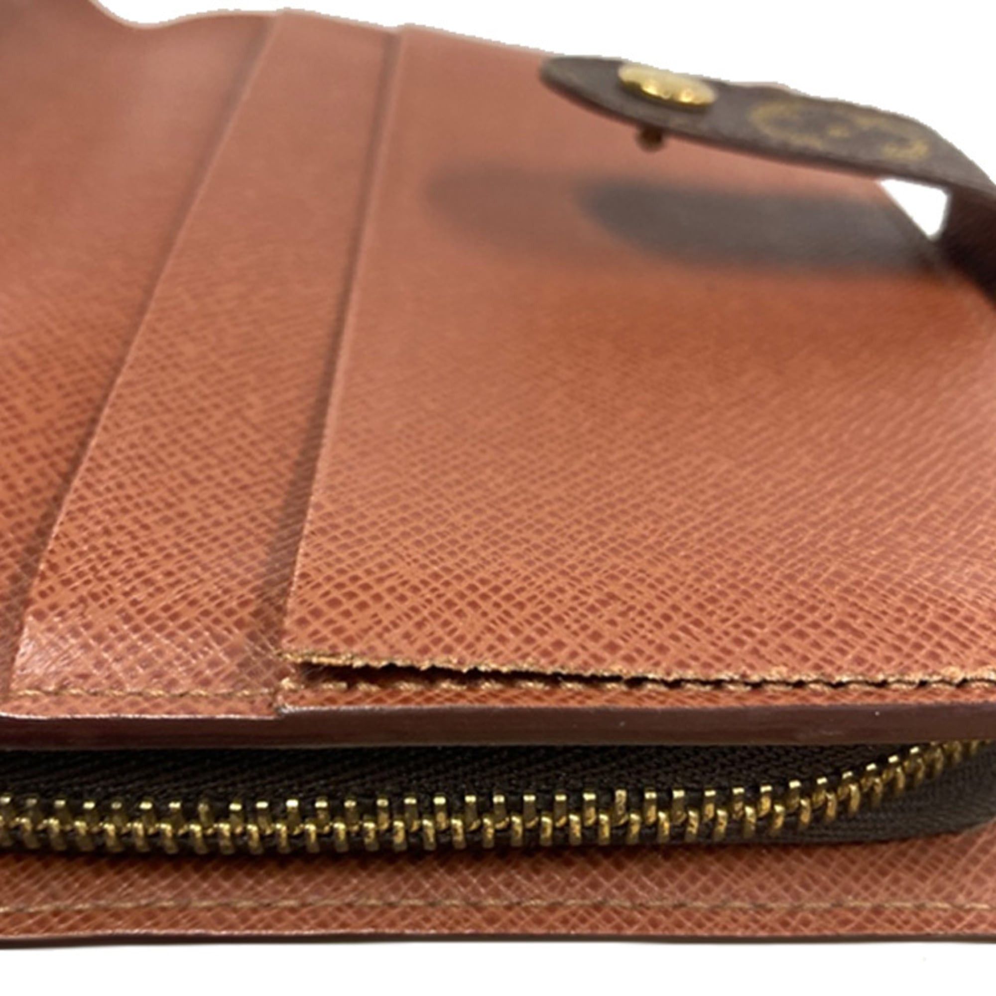Louis Vuitton Louis Vuitton Monogram Porte Papier Bifold Wallet M61207 Brown Leather Women's LOUIS VUITTON Size ONE SIZE - 9 Thumbnail