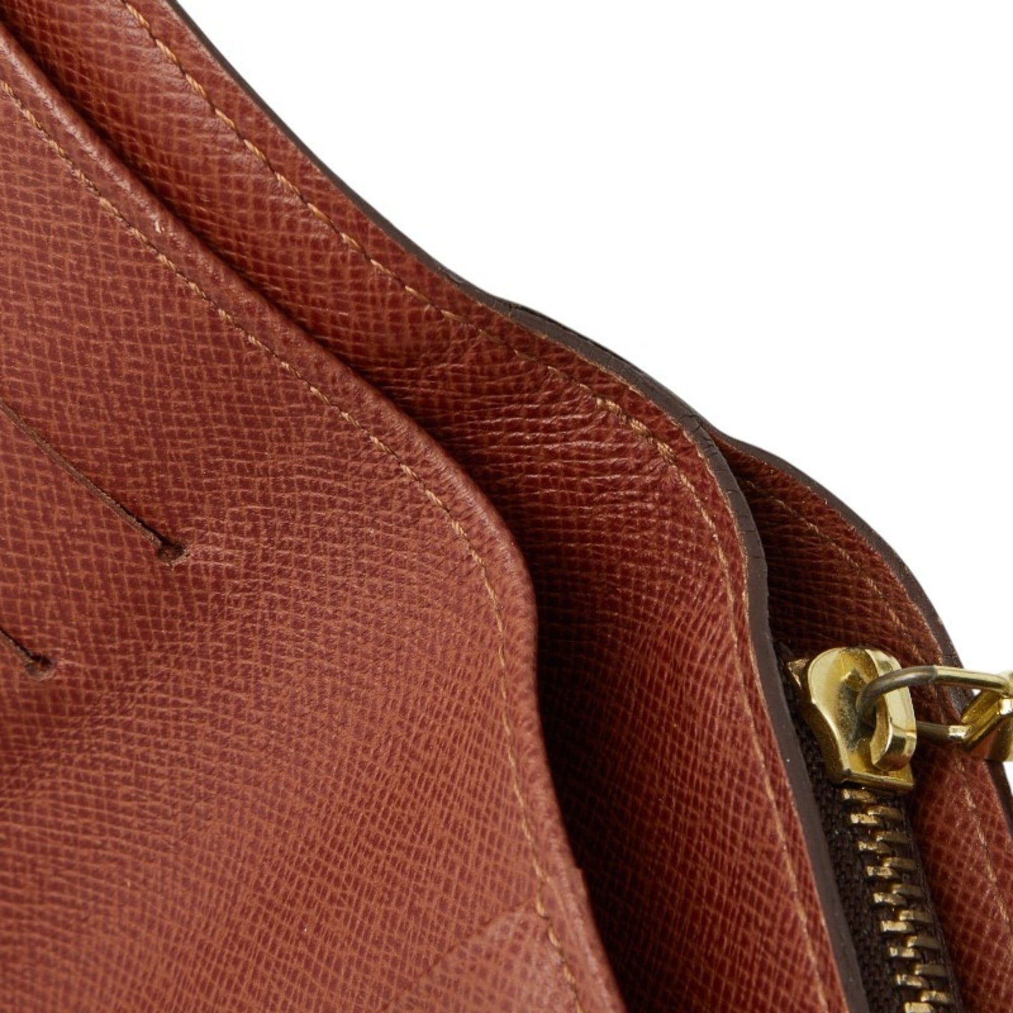 Louis Vuitton Louis Vuitton Monogram Porte Papier Bifold Wallet M61207 Brown Leather Women's LOUIS VUITTON Size ONE SIZE - 8 Thumbnail