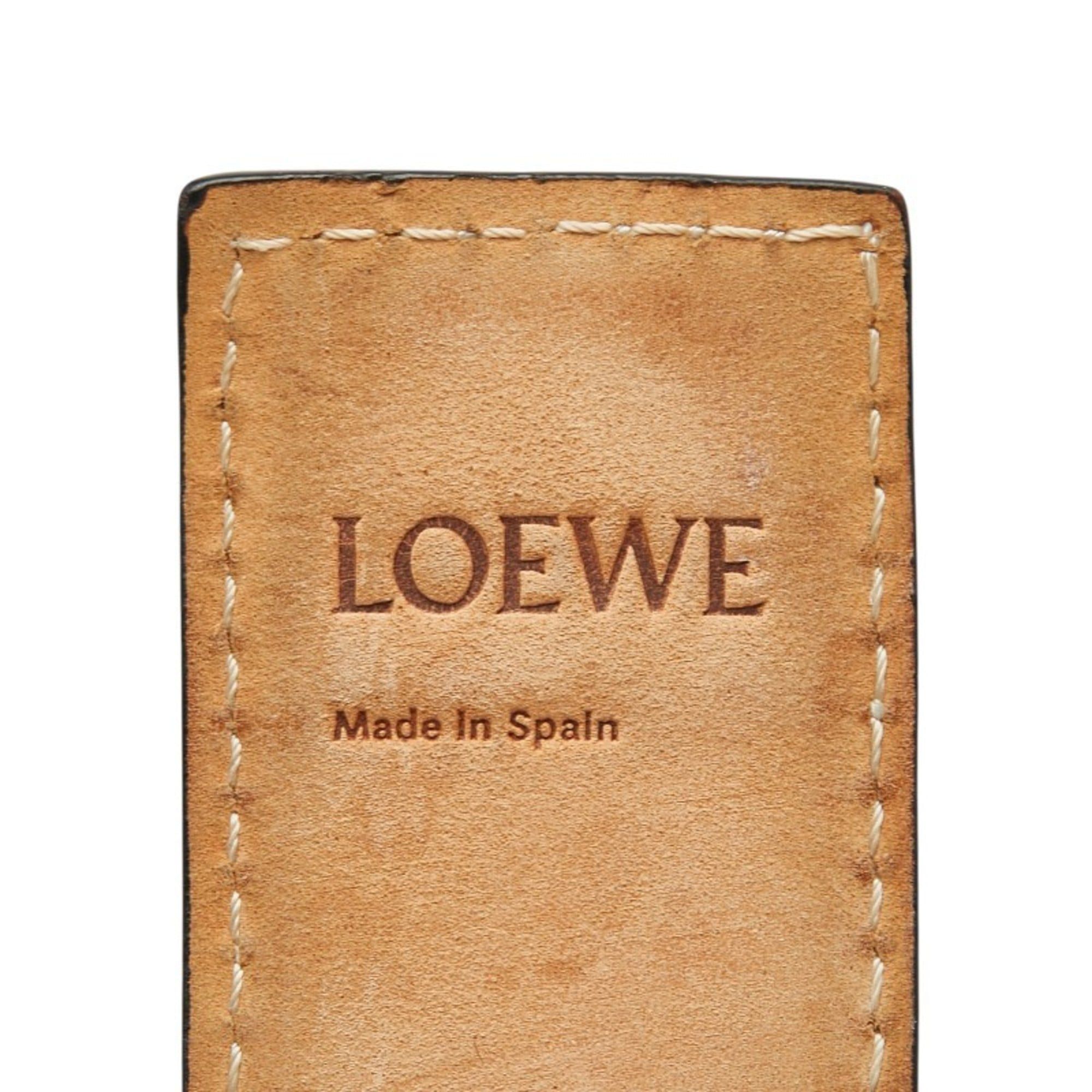 Loewe LOEWE Anagram Slap Embossed Bracelet/Bangle in Orange Leather for Women Size ONE SIZE - 4 Thumbnail