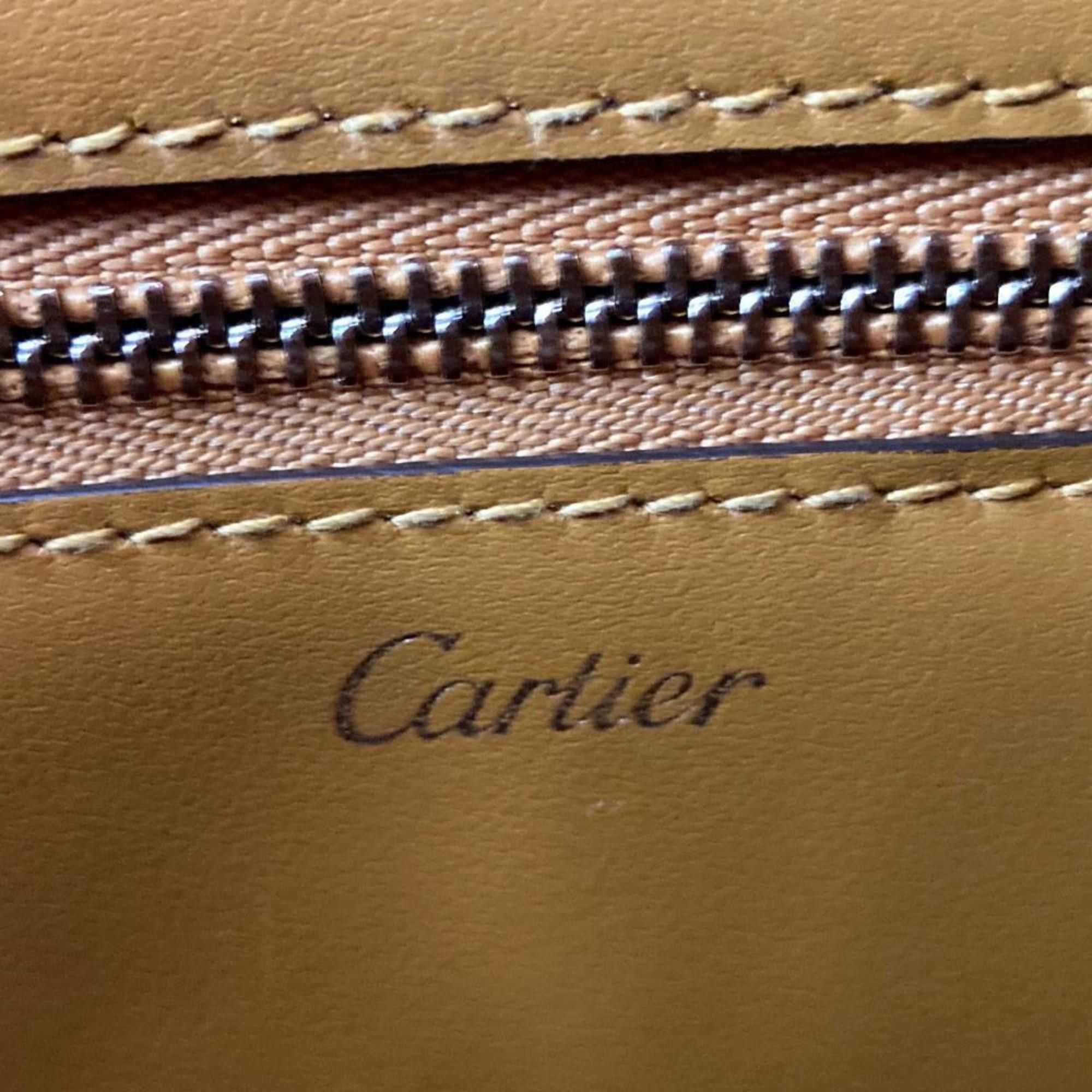 Cartier Cartier Must C Handbag Leather Camel Small Size ONE SIZE - 5 Thumbnail