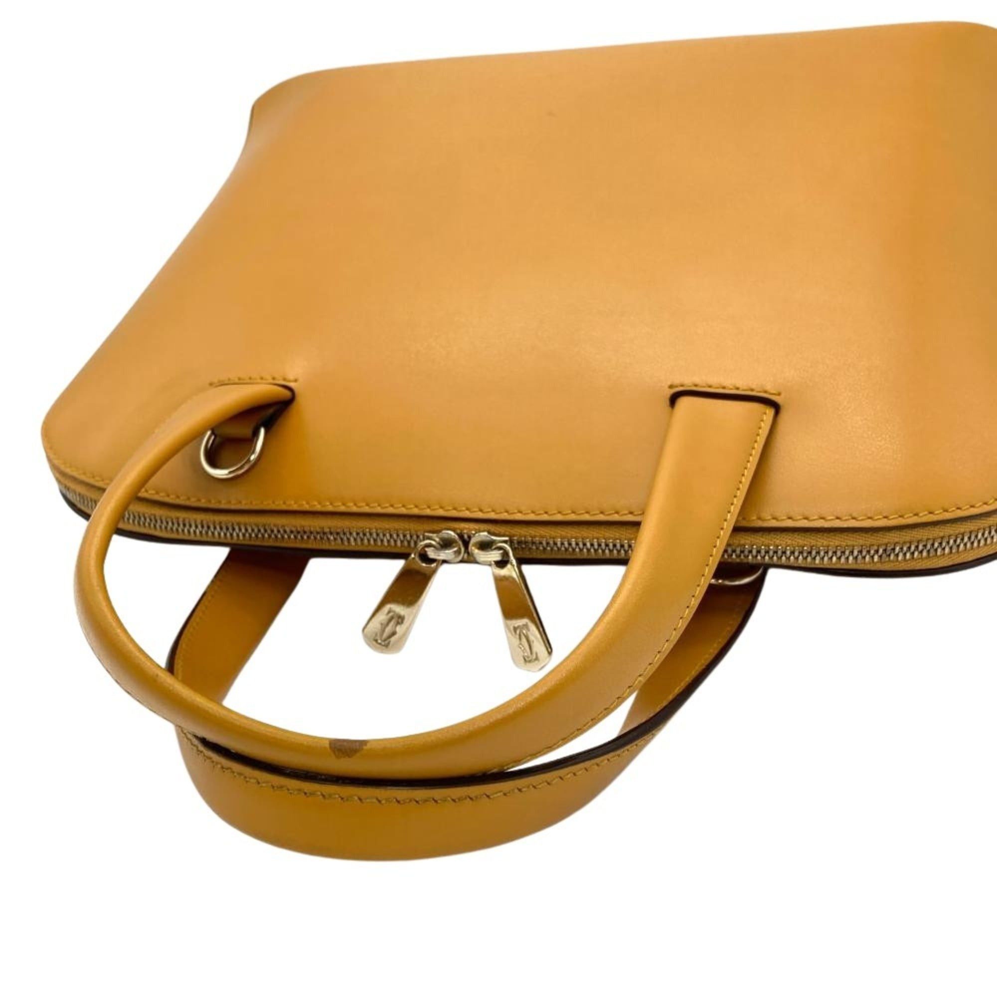 Cartier Cartier Must C Handbag Leather Camel Small Size ONE SIZE - 3 Thumbnail