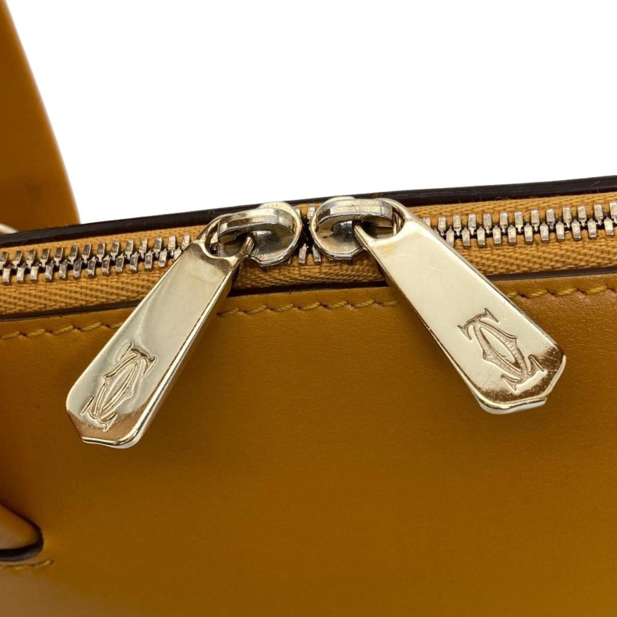 Cartier Cartier Must C Handbag Leather Camel Small Size ONE SIZE - 4 Thumbnail