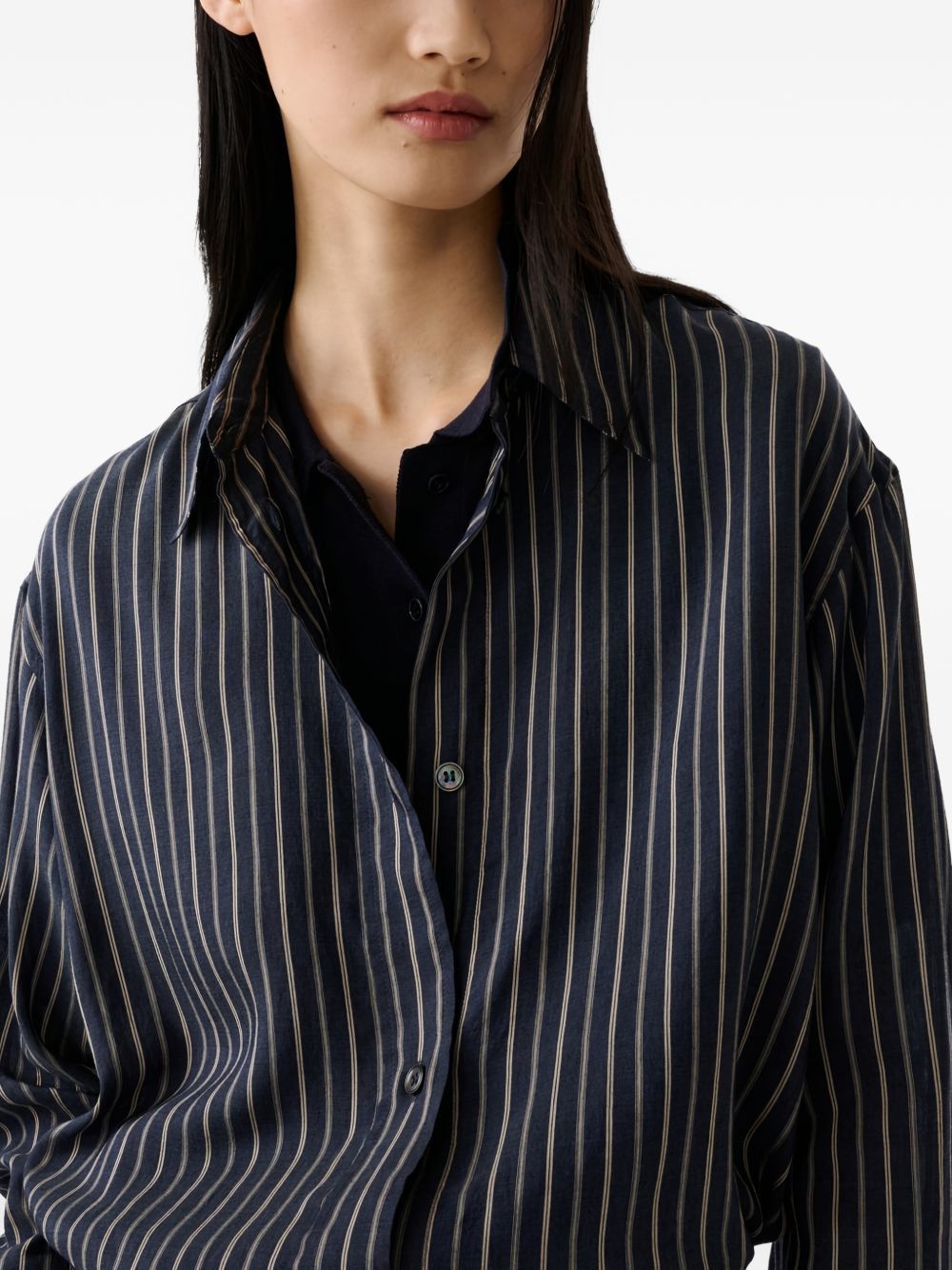 Studio Nicholson ROUEN STRIPED SHIRT Size M / US 6-8 / IT 42-44 - 2 Thumbnail