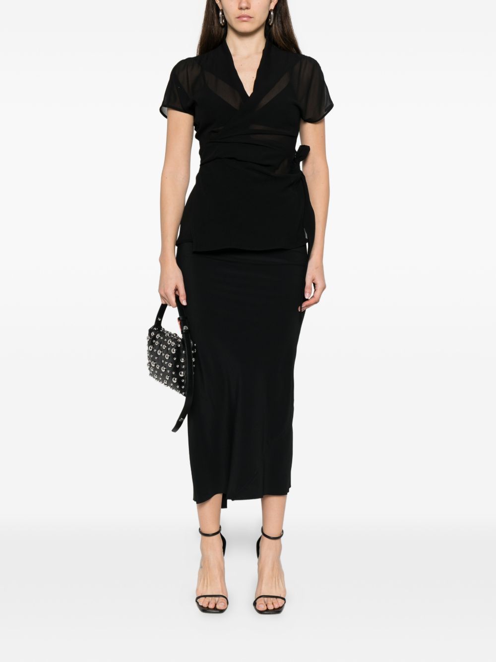 Rick Owens SILK WRAP TOP Size S / US 4 / IT 40 - 4 Thumbnail